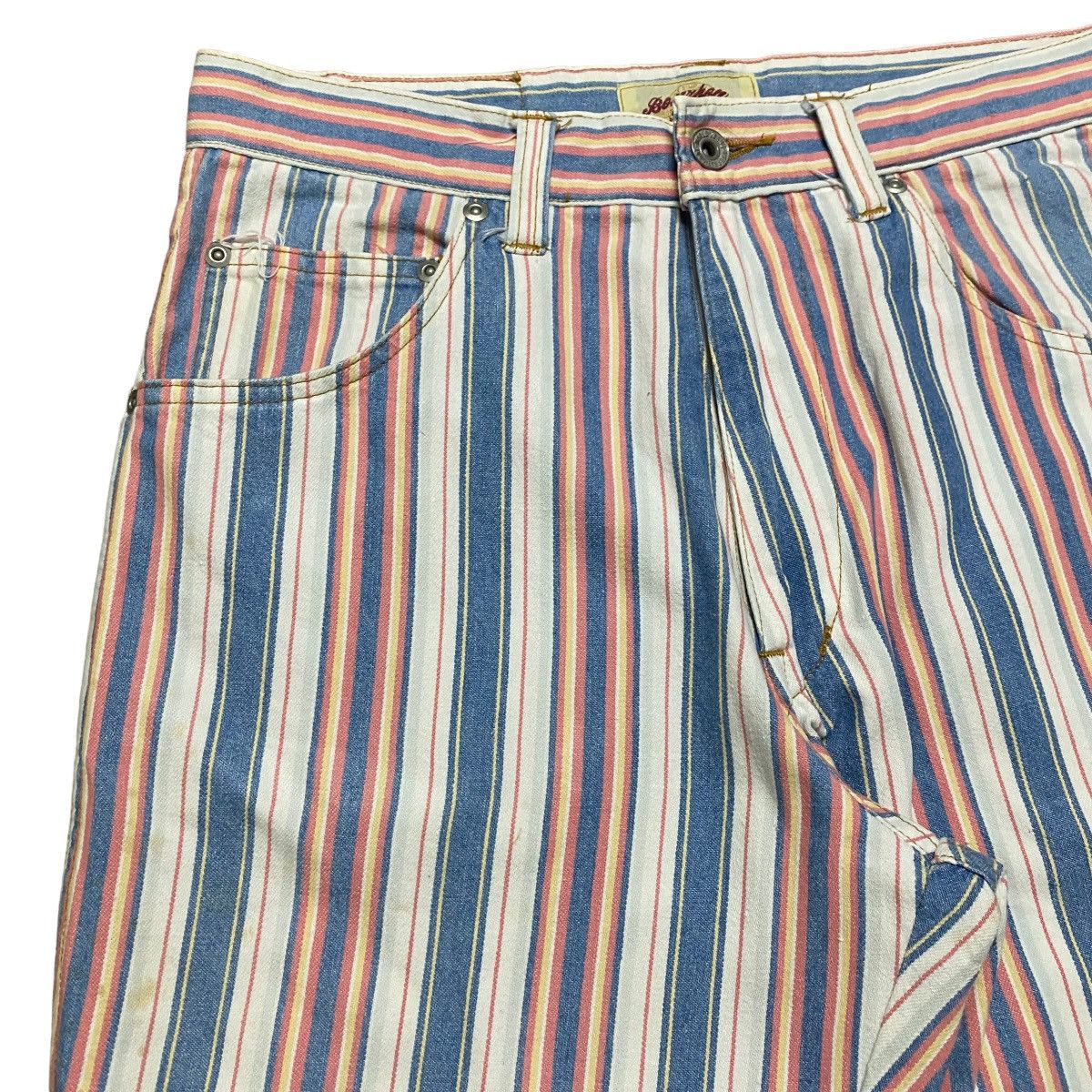 Japanese Brand Super Flare🔥 BOURBON HOUSE striped Flare Pants Size US 30 / EU 46 - 5 Thumbnail