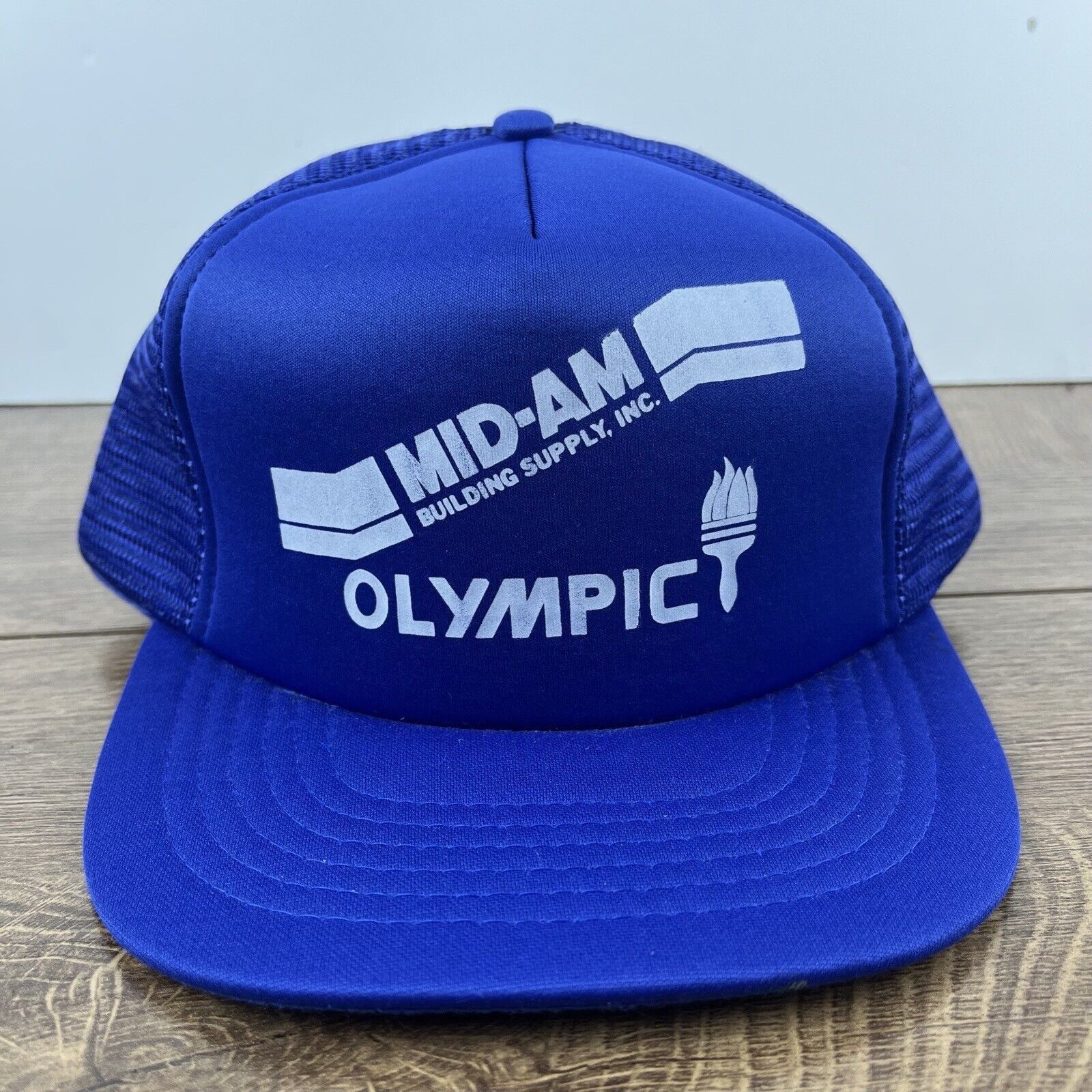 Other Mid Am Building Supply Hat Olympic Blue Adjustable Hat Blue Size ONE SIZE - 3 Thumbnail