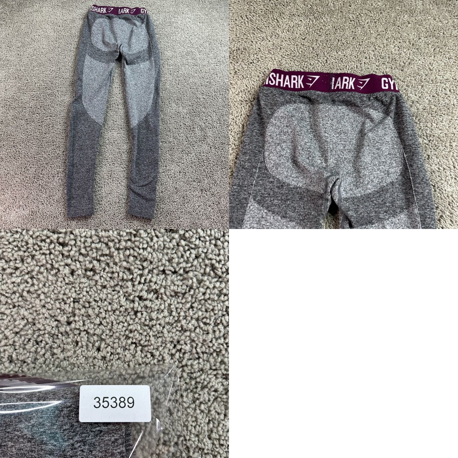 Gymshark Gymshark Leggings Womens S Gray Dry Elastic Waist Pull On Gym Pants Ladies Size 28" / US 6 / IT 42 - 9 Thumbnail