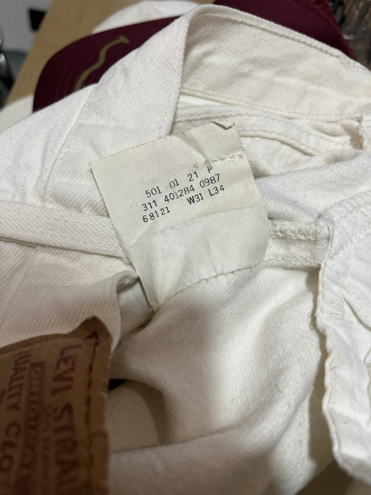 Levi's 90’s Levi’s 501 White Denim Jeans. Size US 30 / EU 46 - 6 Thumbnail