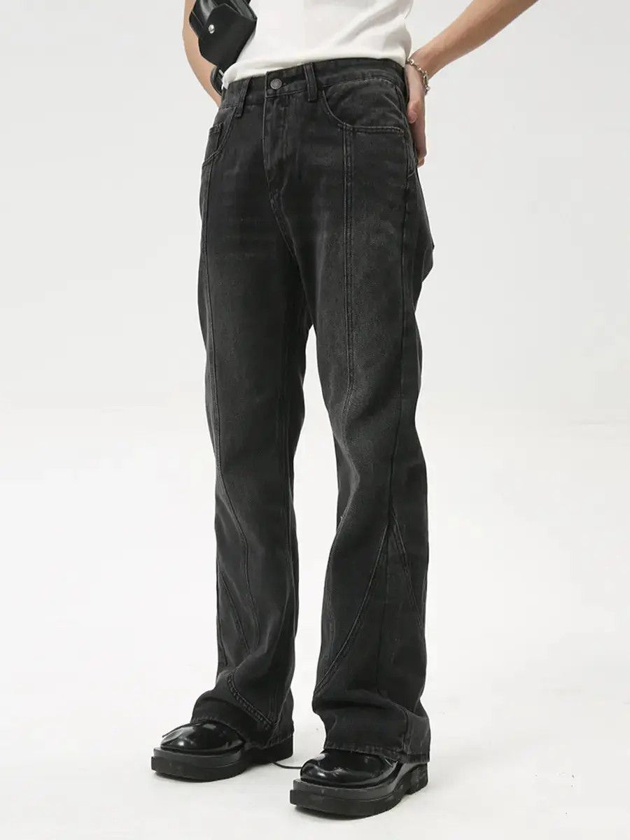Japanese Brand Retro loose casual micro flared jeans Size US 30 / EU 46 - 1 Thumbnail