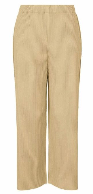 Issey Miyake Issey Miyake Beige pleated straight-leg pants Size 30" / US 8 / IT 44 - 1 Thumbnail