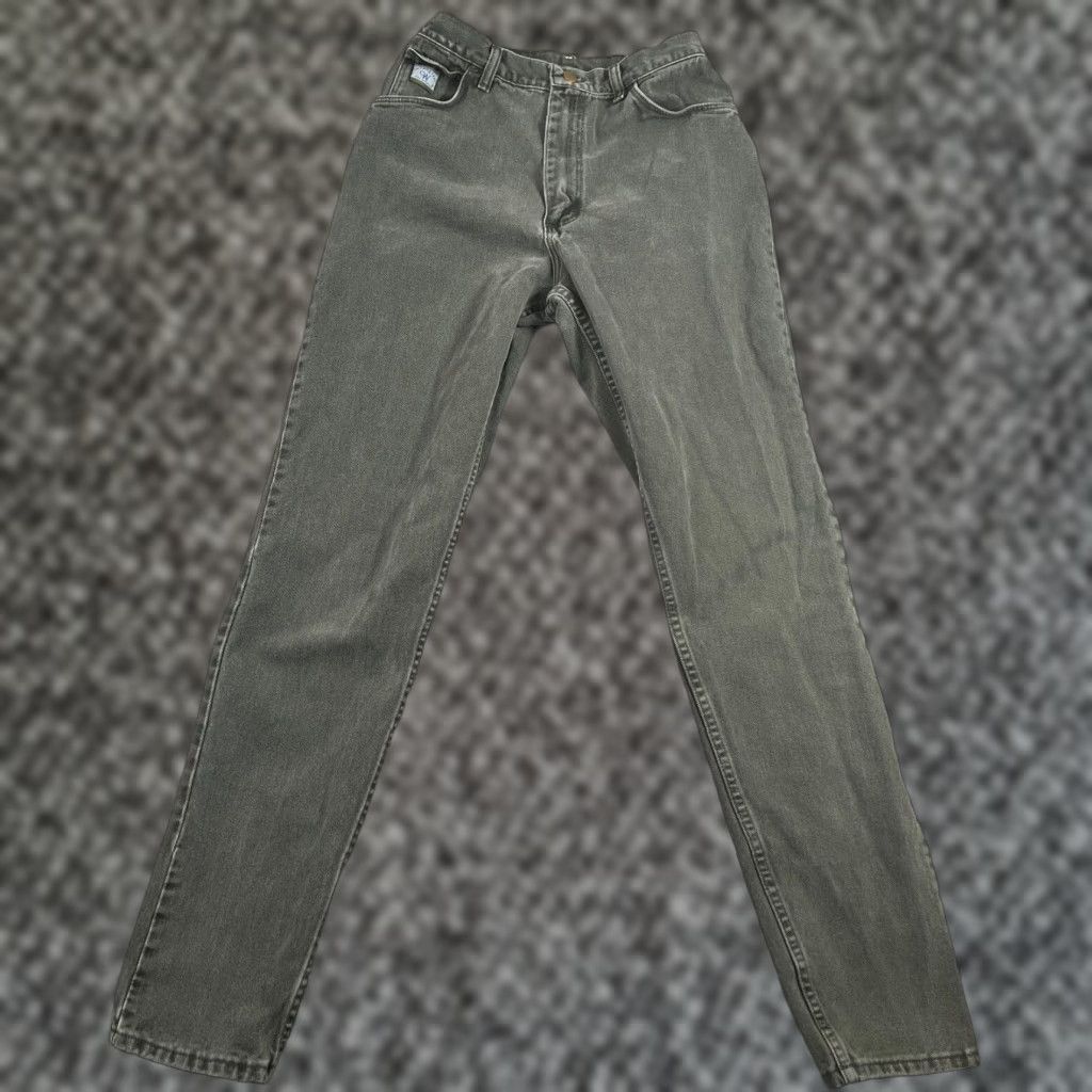 Wrangler VINTAGE Wrangler Jeans 10 27x33 Green High Rise Straight 80s Womens Size 32" / US 10 / IT 46 - 1 Thumbnail