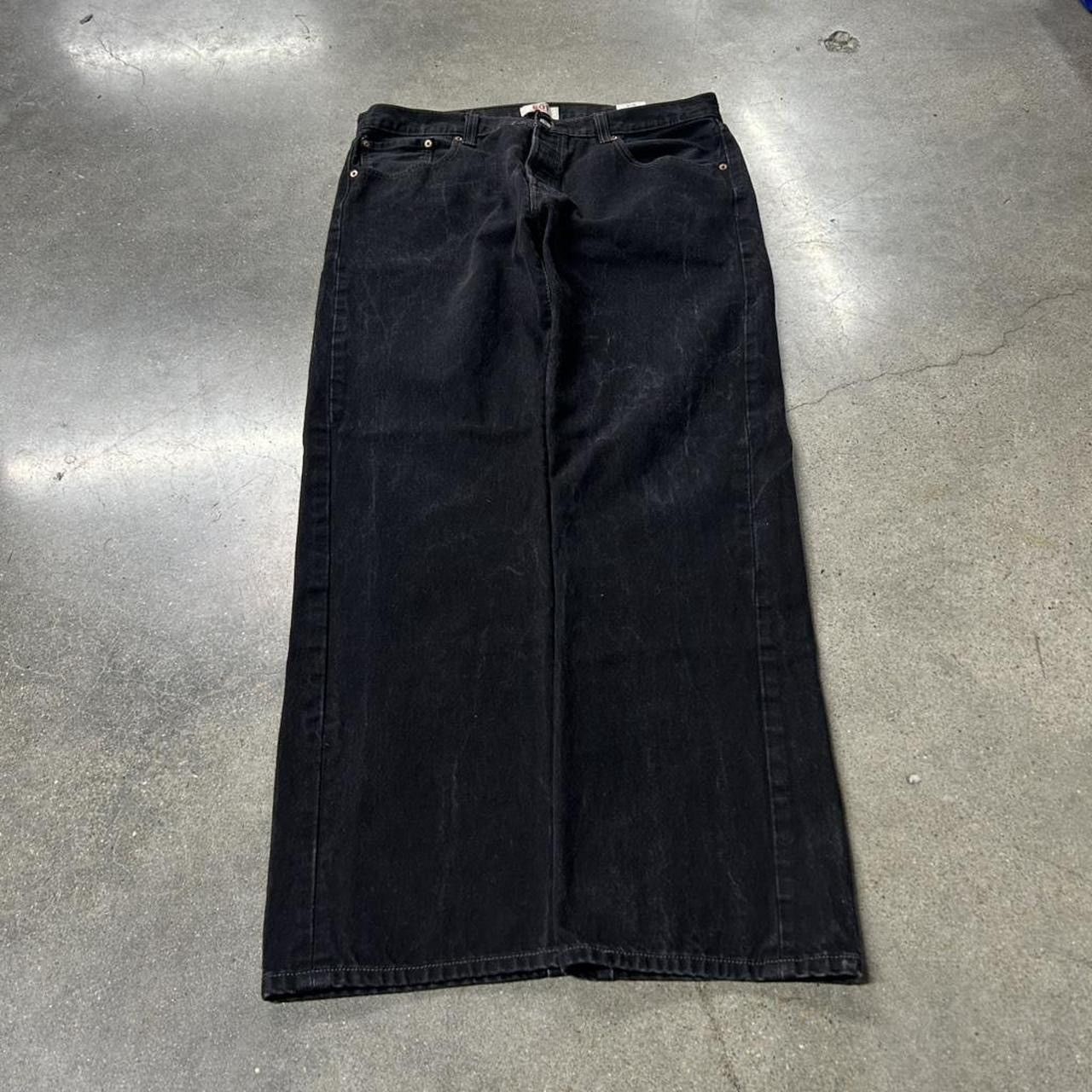 Levi's Levi’s Black 501 Blank Tab Button Fly Grunge Jeans Size 34 Size US 34 / EU 50 - 1 Thumbnail