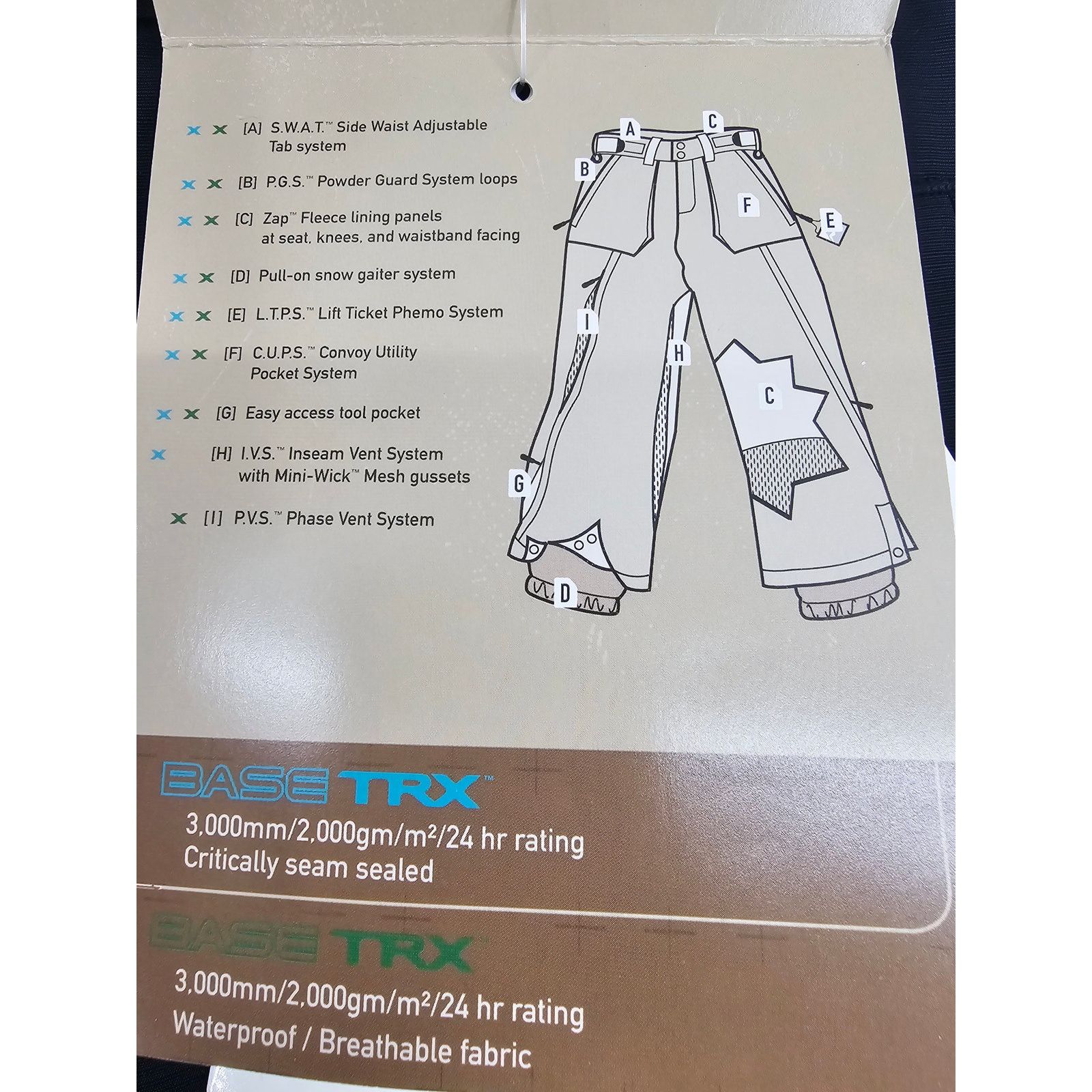 Columbia Columbia Convert Base TRX Snow Black Pants Ski Snowboard M Size 30" / US 8 / IT 44 - 5 Thumbnail