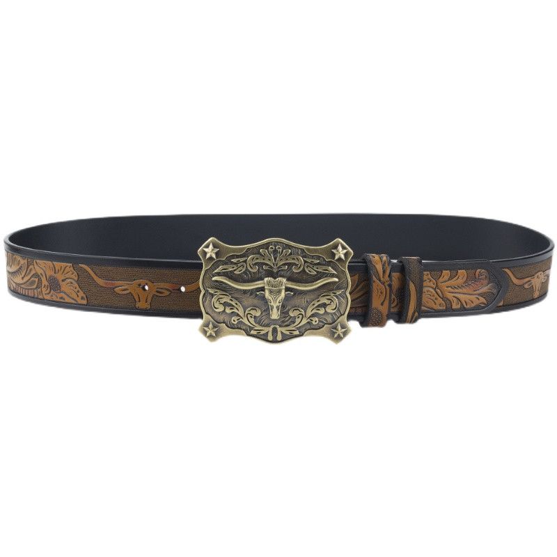 Designer Retro Vintage Belt Riveted Belts Menswear Accessories Size ONE SIZE - 5 Thumbnail