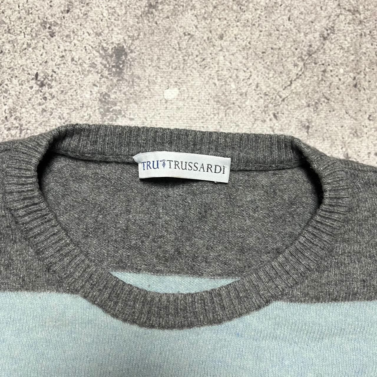 Trussardi Vintage Trussardi Striped Wool Sweater Size L Size US L / EU 52-54 / 3 - 4 Thumbnail
