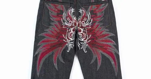 Japanese Brand Baggy jeans with embroidery Size US 32 / EU 48 - 4 Thumbnail