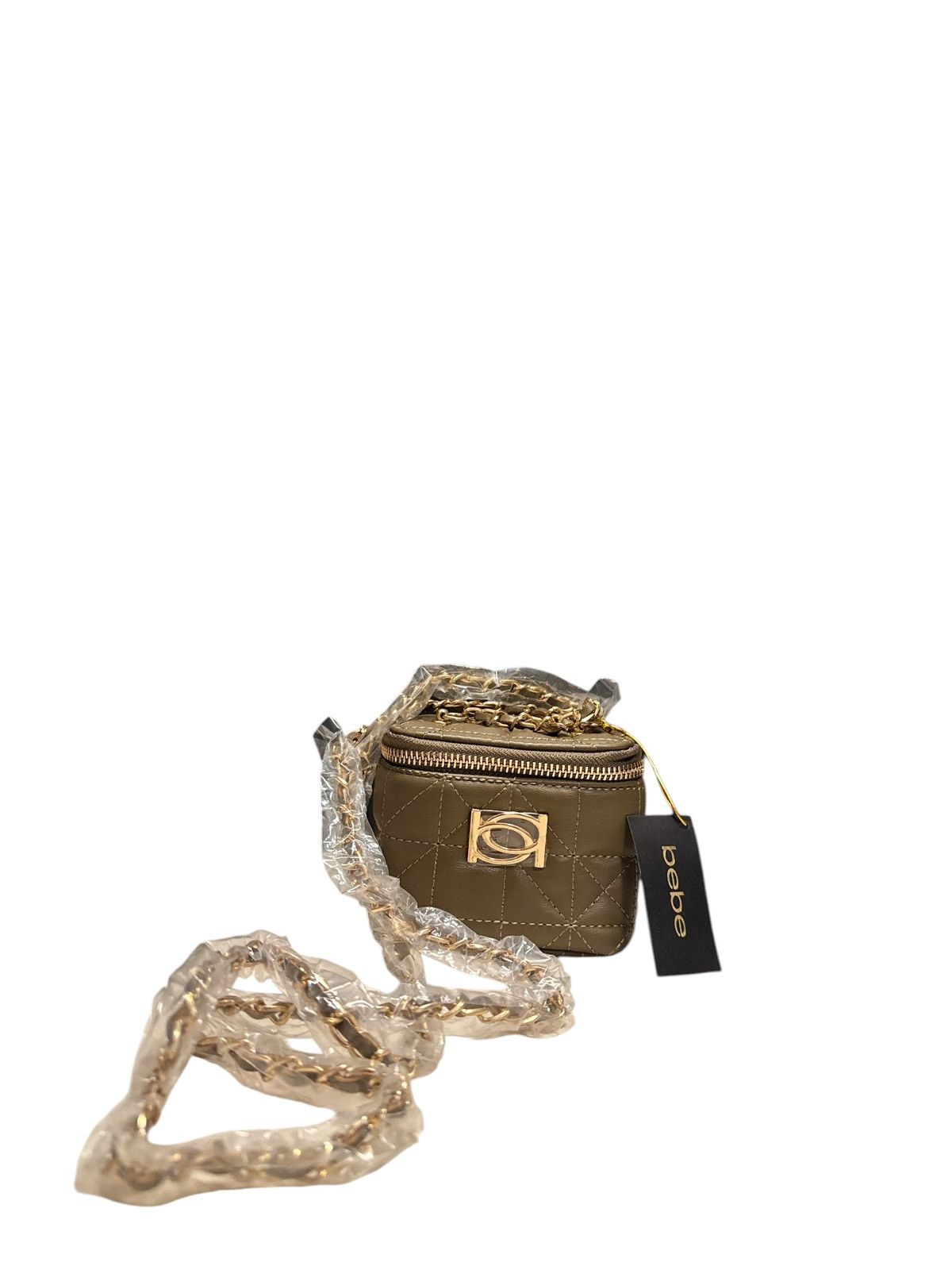 Bebe Bebe Kamala Mini SQ Light Olive Quilted Crossbody w/ Chain Size ONE SIZE - 4 Thumbnail