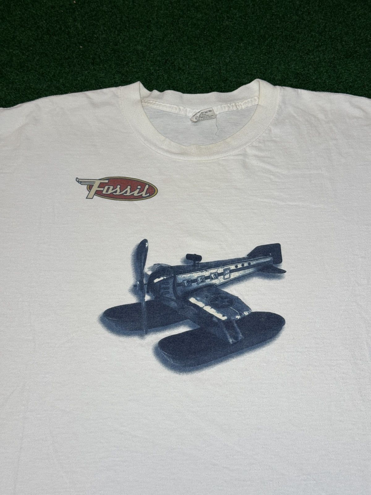 Fossil Vintage 90s Fossil USA Made Graphic Single Stitch T Shirt Size US XXL / EU 58 / 5 - 2 Thumbnail