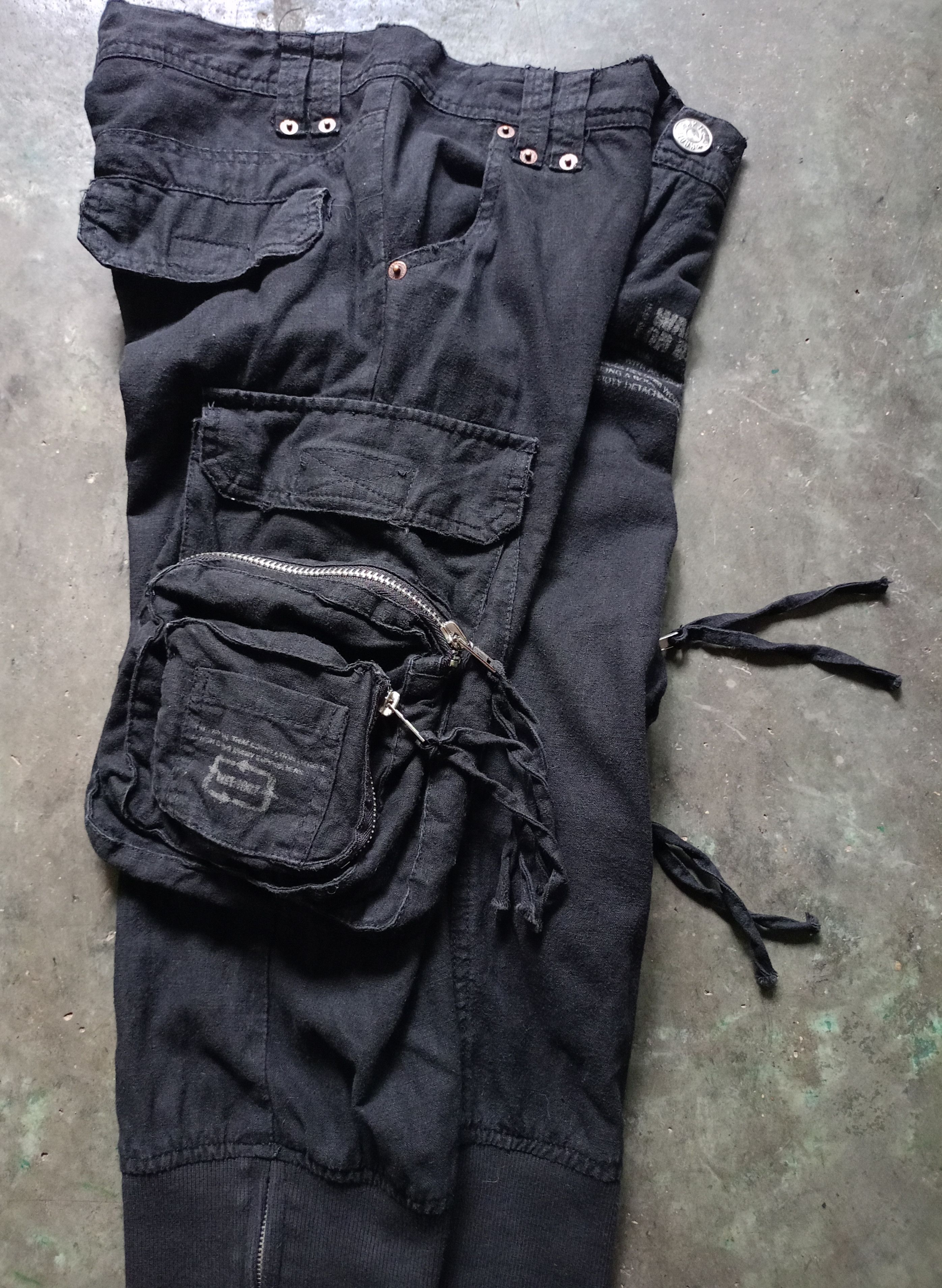 If Six Was Nine × Japanese Brand × KMRii Booty Trap jeans black pants style kmrii ifsixwasnine Size 30" / US 8 / IT 44 - 4 Thumbnail