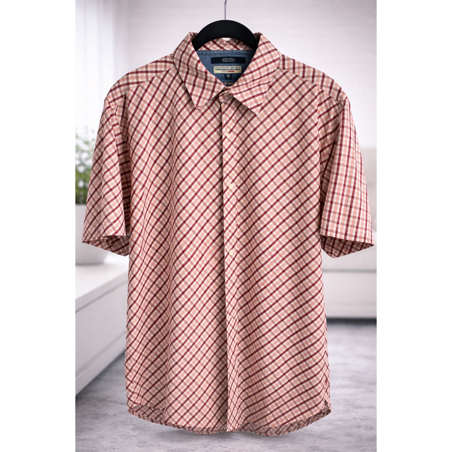 Tommy Hilfiger Tommy Hilfiger Denim XL Red Plaid Button Shirt Short Sleeve Size US XL / EU 56 / 4 - 1 Thumbnail