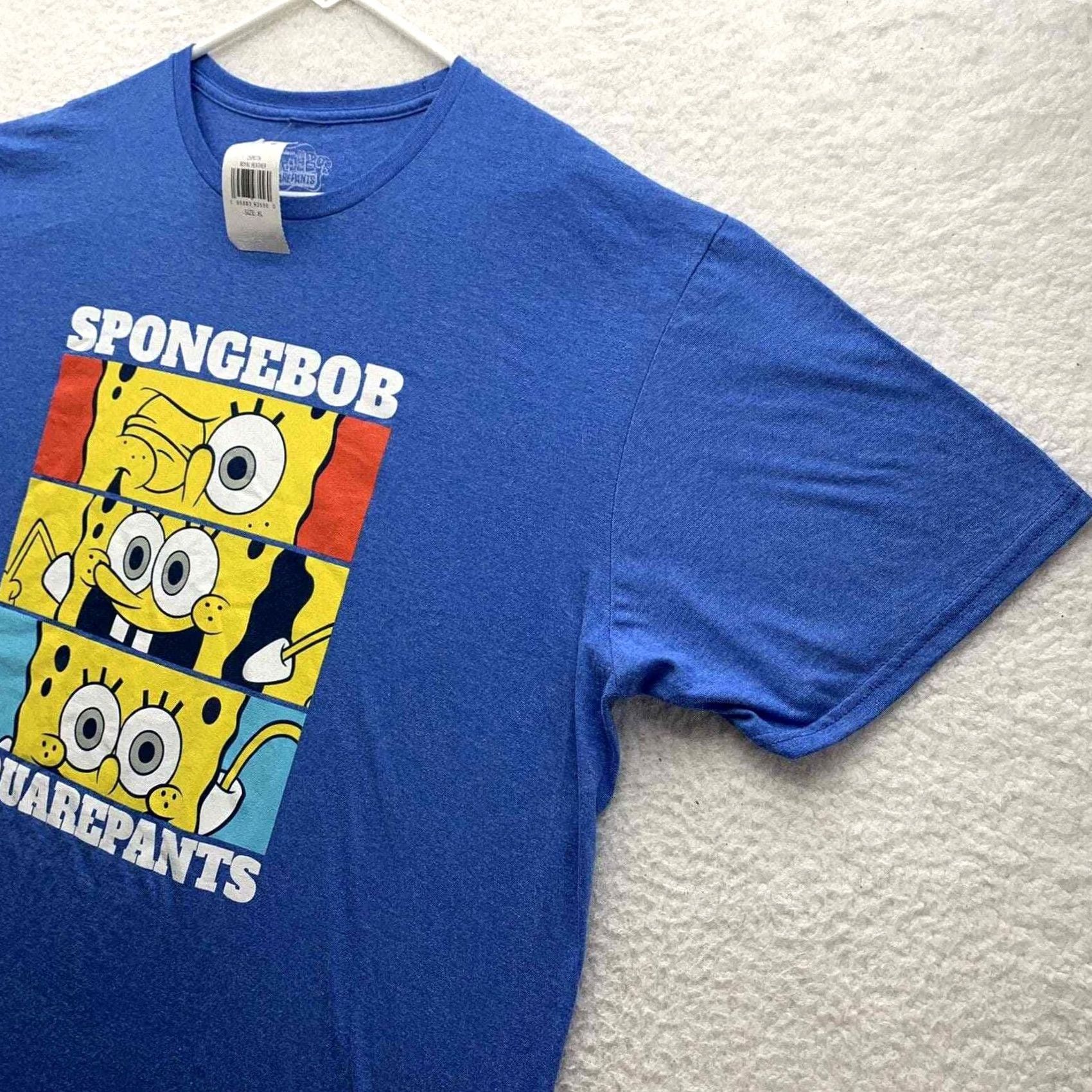 Nickelodeon SpongeBob SquarePants T-Shirt Adults XL XLarge Blue Nickelodeon Cartoons Graphic Size US XL / EU 56 / 4 - 4 Thumbnail