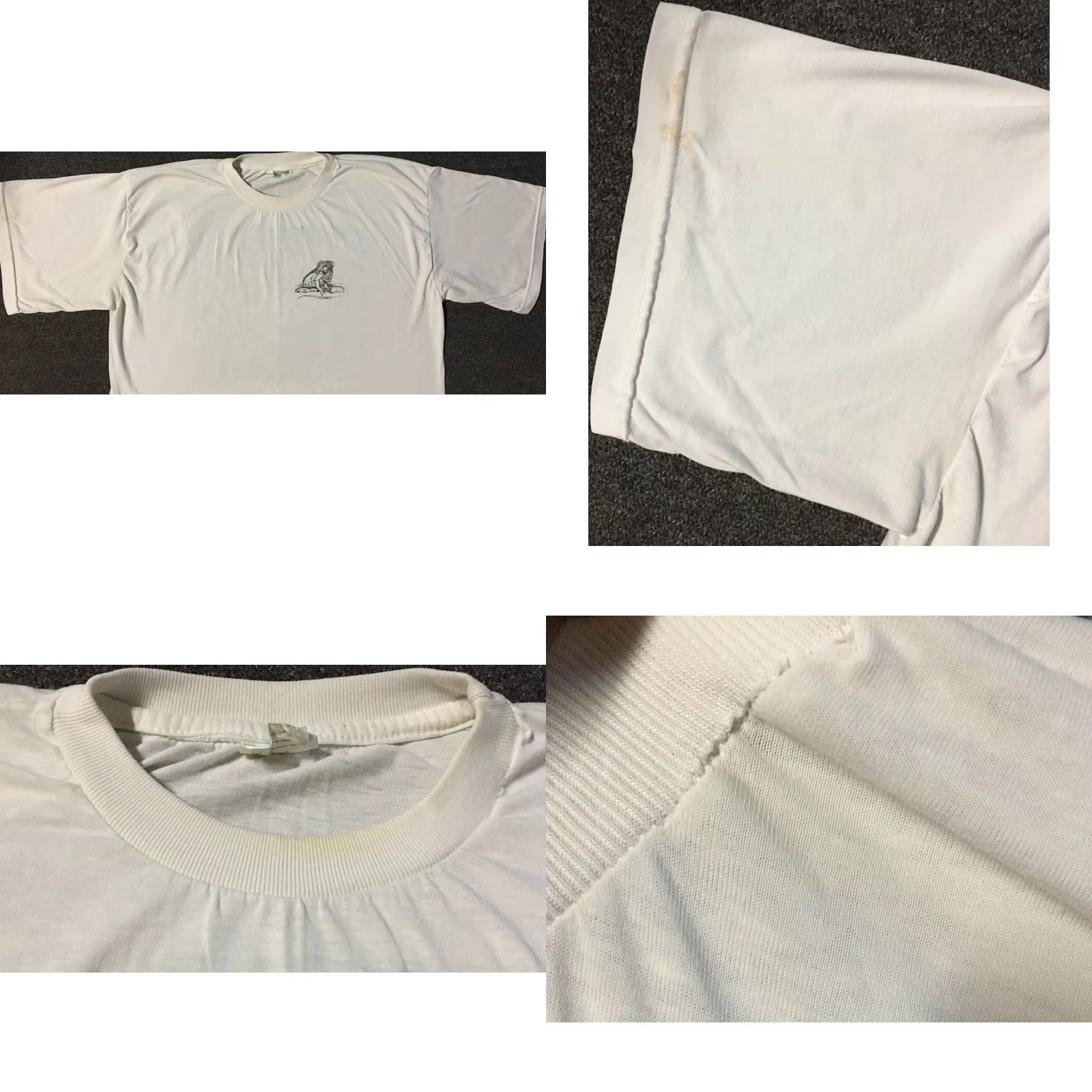 Quiksilver VINTAGE Gecko Surf Shirt XL White 90s Gotcha Ocean Pacific Beach Grunge 80s 90s Mens T-Shirt Size US XL / EU 56 / 4 - 8 Thumbnail