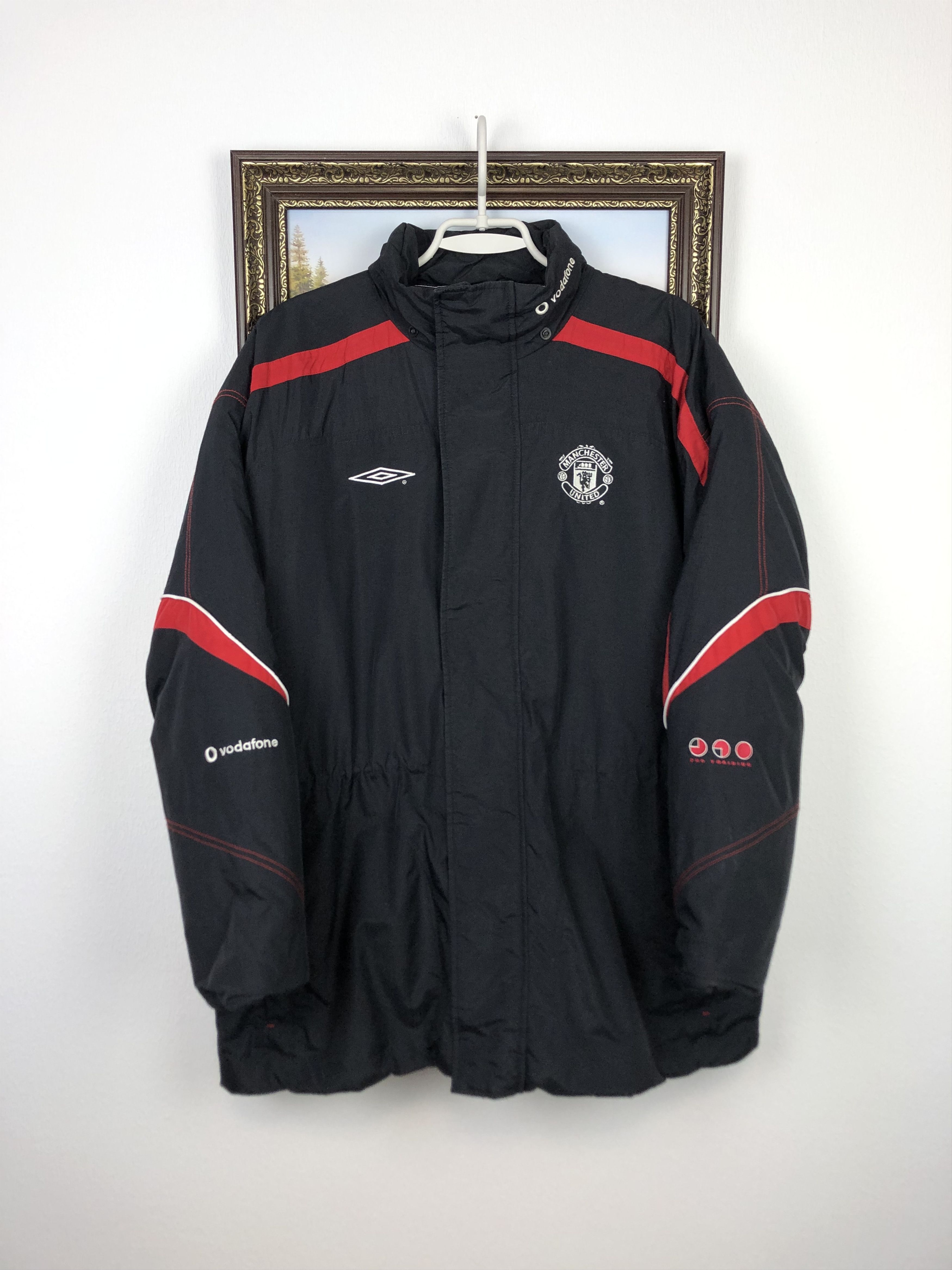 Vintage 90's Manchester United Football Jacket Track Top