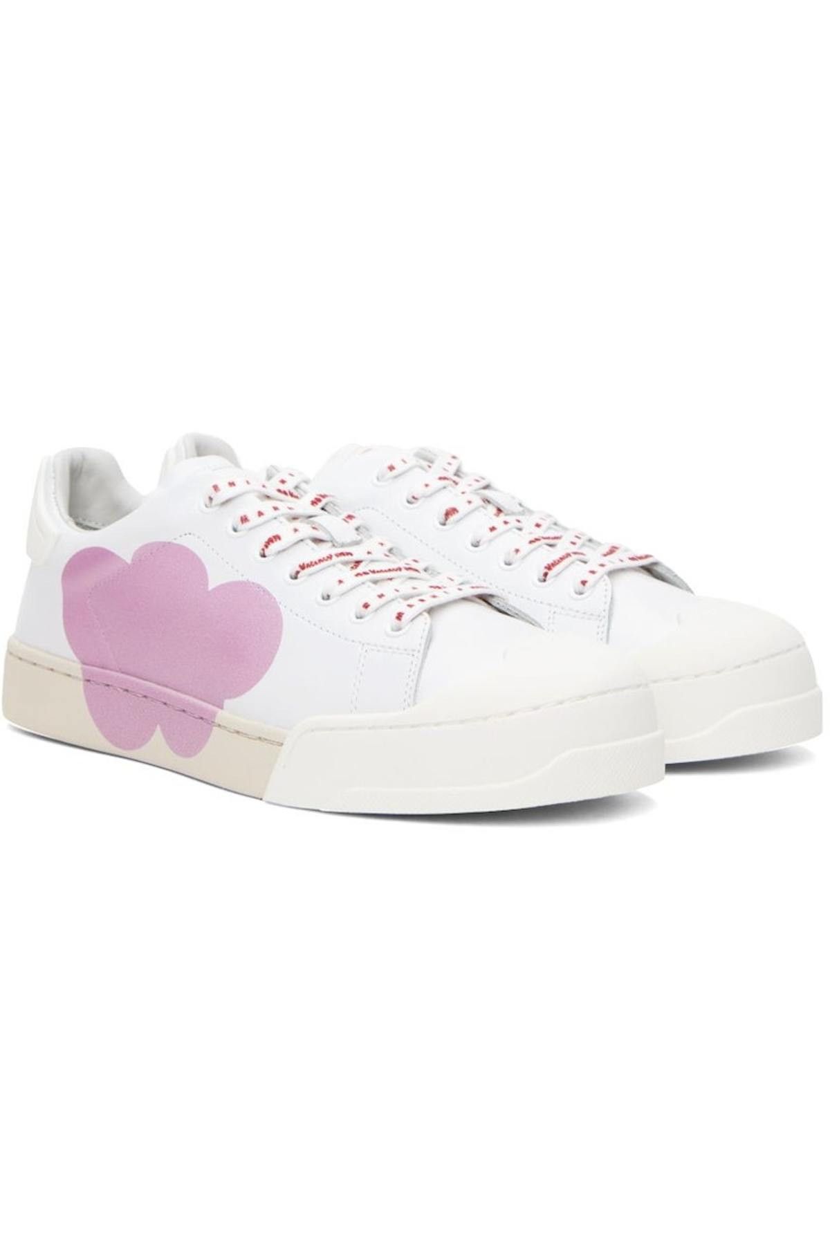 Marni o1y0225 Leather Low-Top Sneakers in Multicolor Size US 7 / EU 40 - 4 Thumbnail