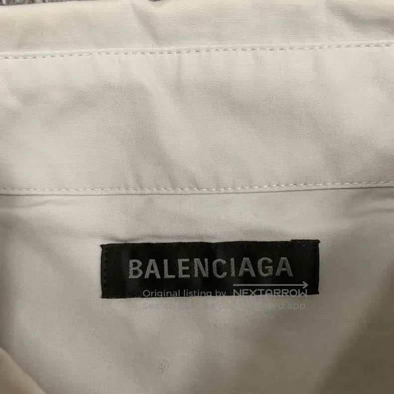 Balenciaga Balenciaga size 37 White Destroyed Reverse Logo Shirt Shor Size US M / EU 48-50 / 2 - 6 Thumbnail