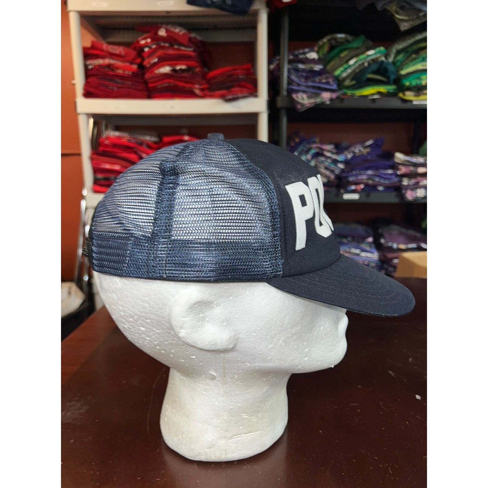 New Era Vintage Police Snapback Trucker Mesh Hat Cap New Era VTG Size ONE SIZE - 7 Thumbnail