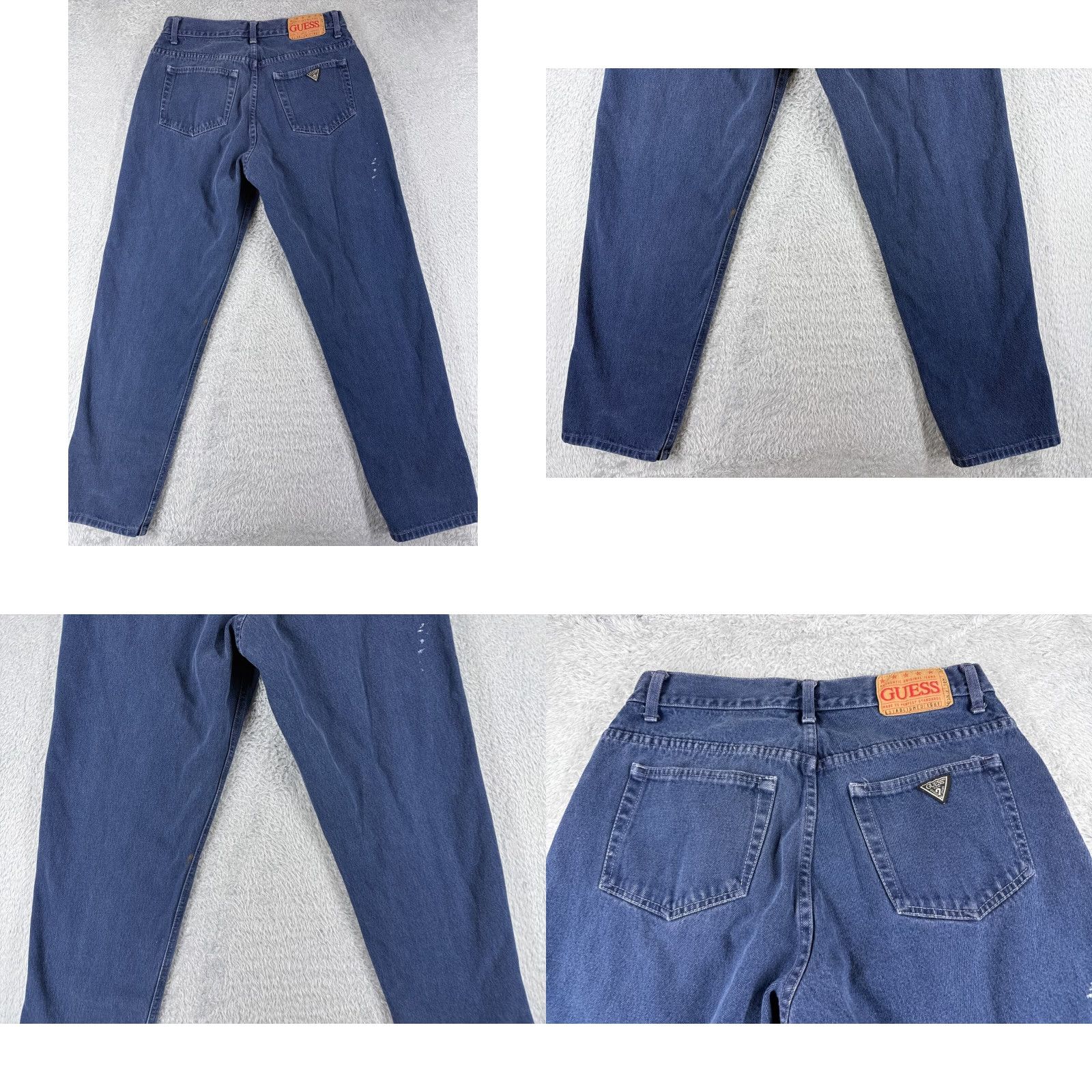 Lee VINTAGE Guess Pants Men 36 Blue Denim Pant US Made 90's High Waist Tapered 31x31 Size US 36 / EU 52 - 9 Thumbnail