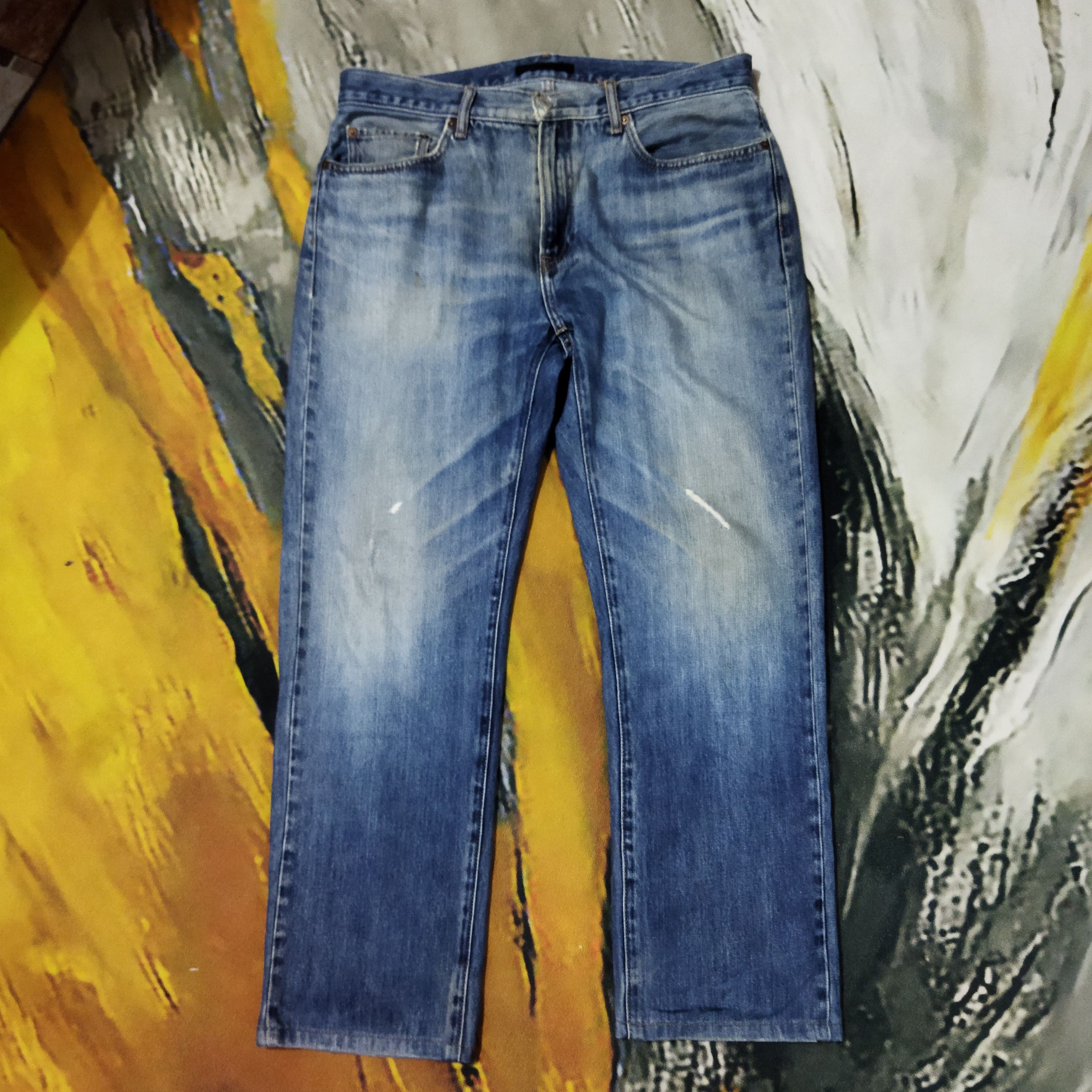 image of Vintage Japanese Faded Blue Jeans Pants, Men's (Size 34)