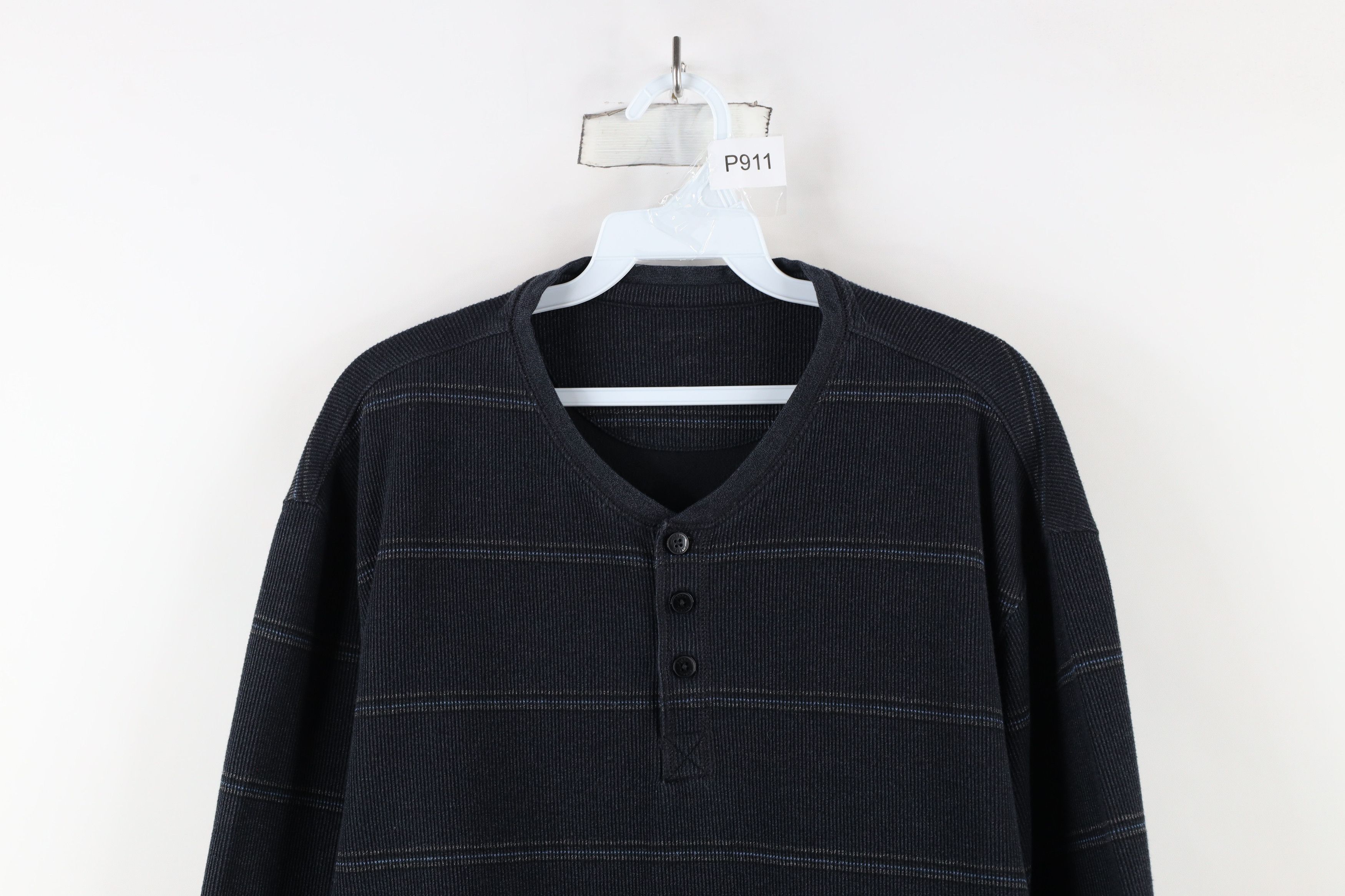 Vintage Vintage Streetwear Ribbed Knit Long Sleeve Henley T-Shirt Size US XL / EU 56 / 4 - 2 Thumbnail