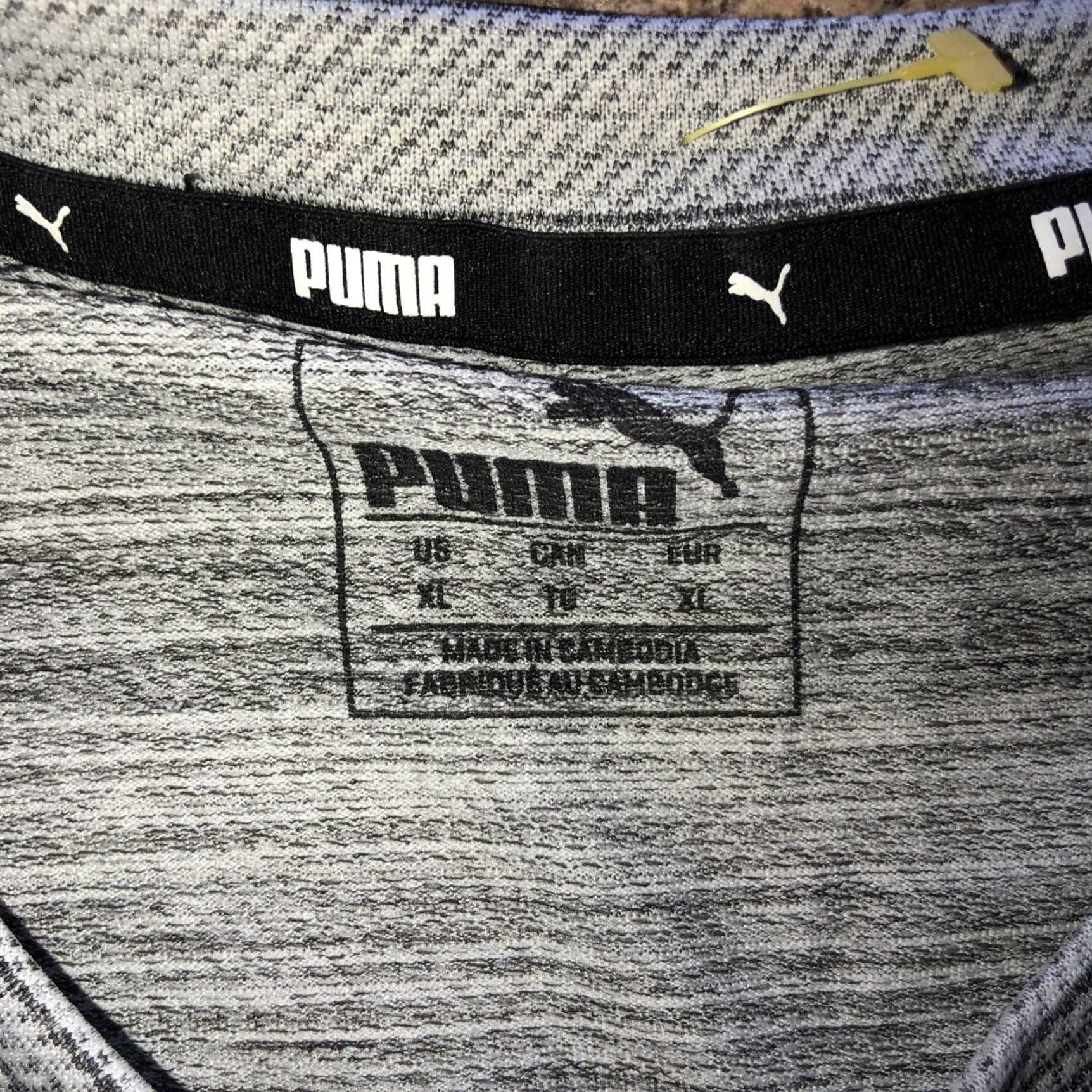 Puma PUMA Gray Athletic T-Shirt Mens XL Crew Neck Pullover Solid Regular Size Athletic Mens Shirt Size US XL / EU 56 / 4 - 3 Thumbnail