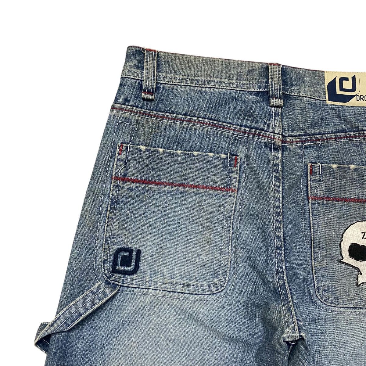 Droors DROORS Denim Wide Leg Jeans Zero Ska8 Patches Distressed Size US 29 - 11 Thumbnail