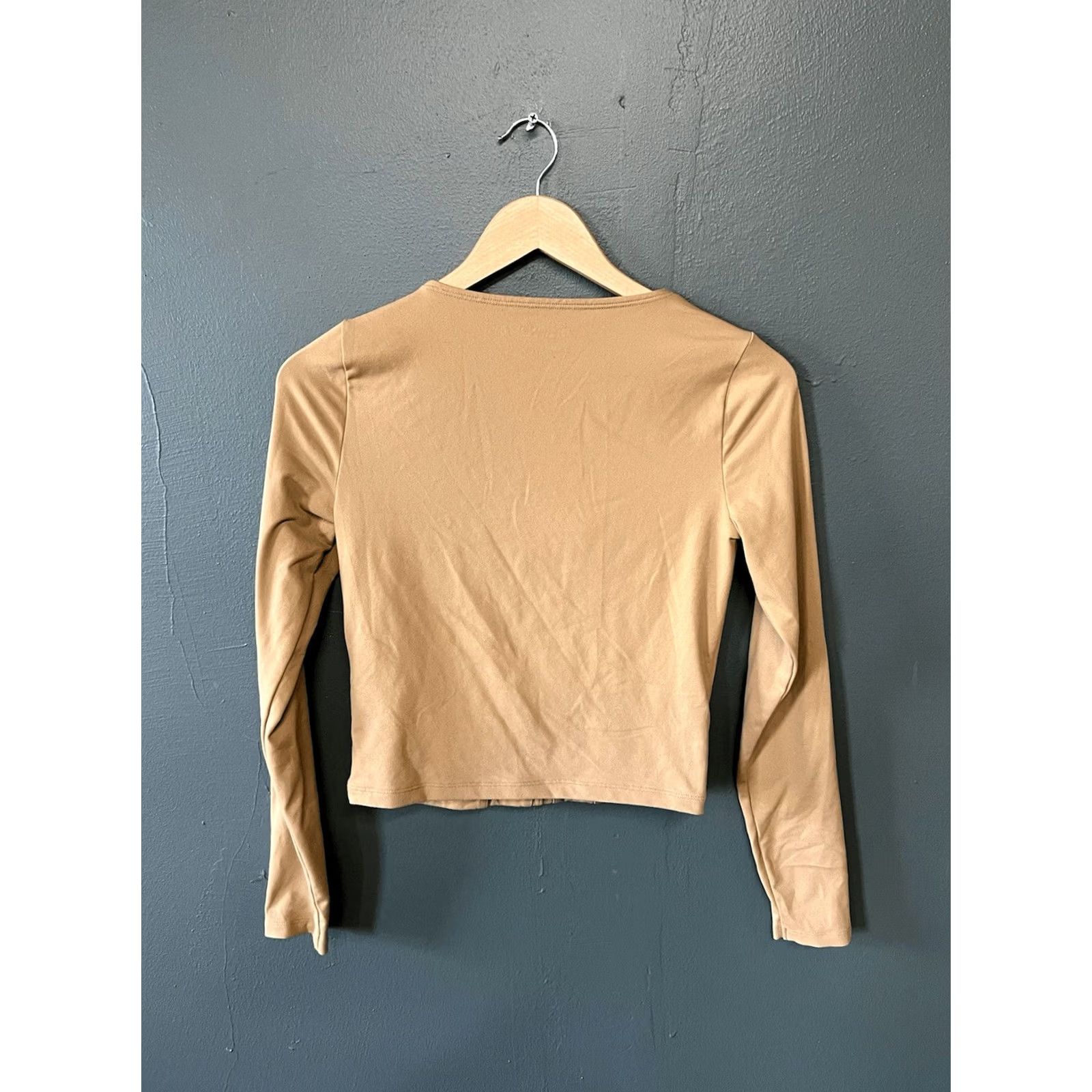Abercrombie & Fitch Abercrombie & Fitch Womens T-Shirt Long Sleeve Yellow Size S Size S / US 4 / IT 40 - 2 Thumbnail
