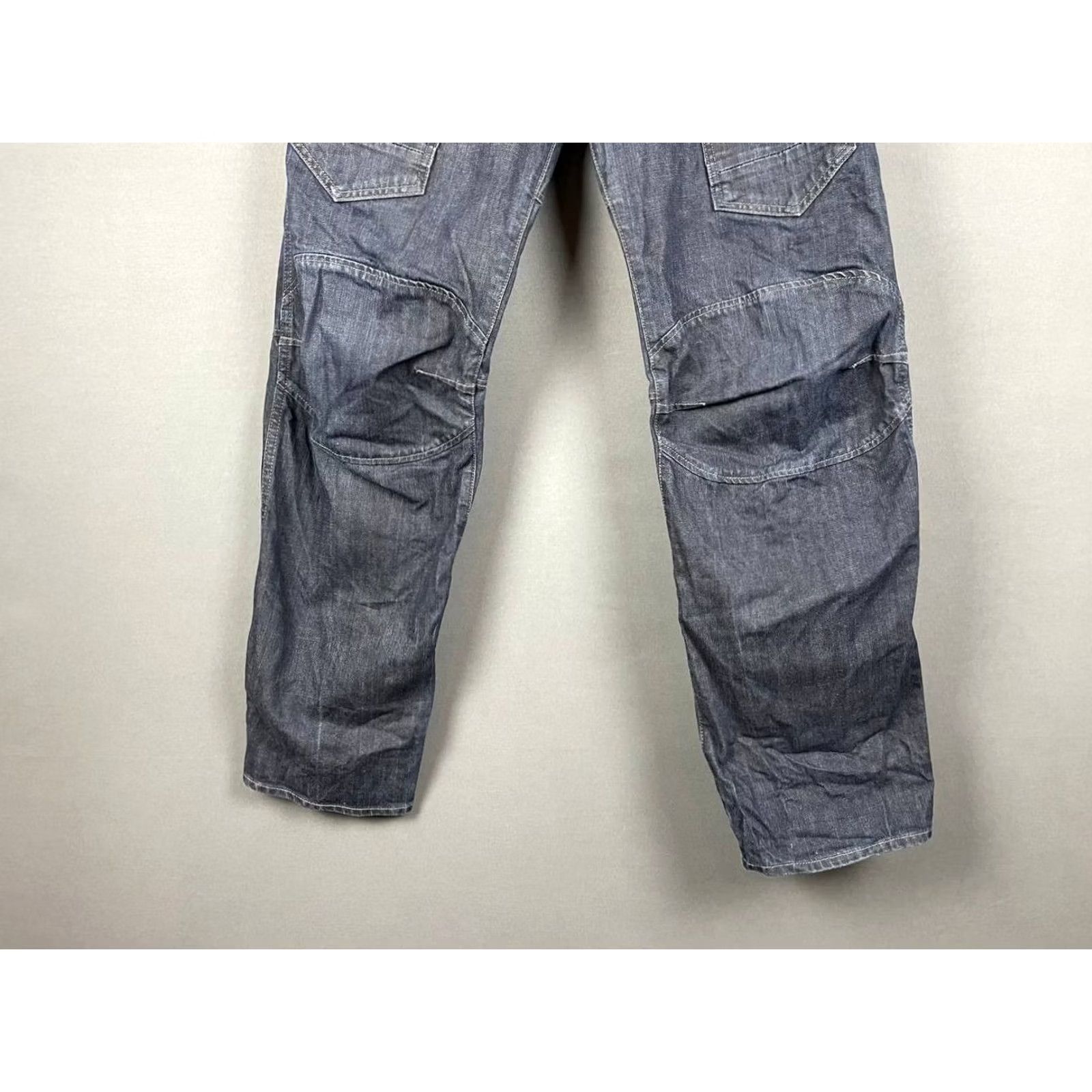 G-Star G-Star Jeans Main Street Mens Cargo Denim Cotton Straight Leg Blue 41in Waist 32in Inseam Belt Loop Regular Fit 33 Medium Wash Vintage No Size US 33 - 5 Thumbnail