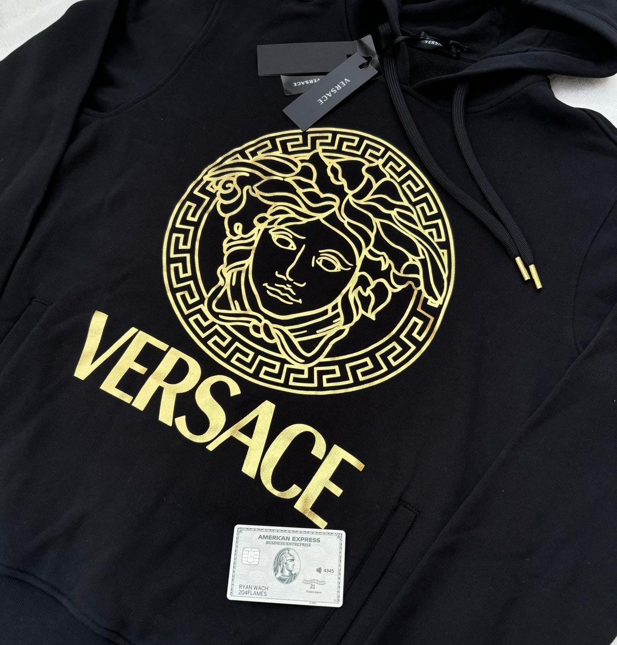 Versace Versace Black/Gold Classic Medusa Hoodie Size US L / EU 52-54 / 3 - 2 Thumbnail