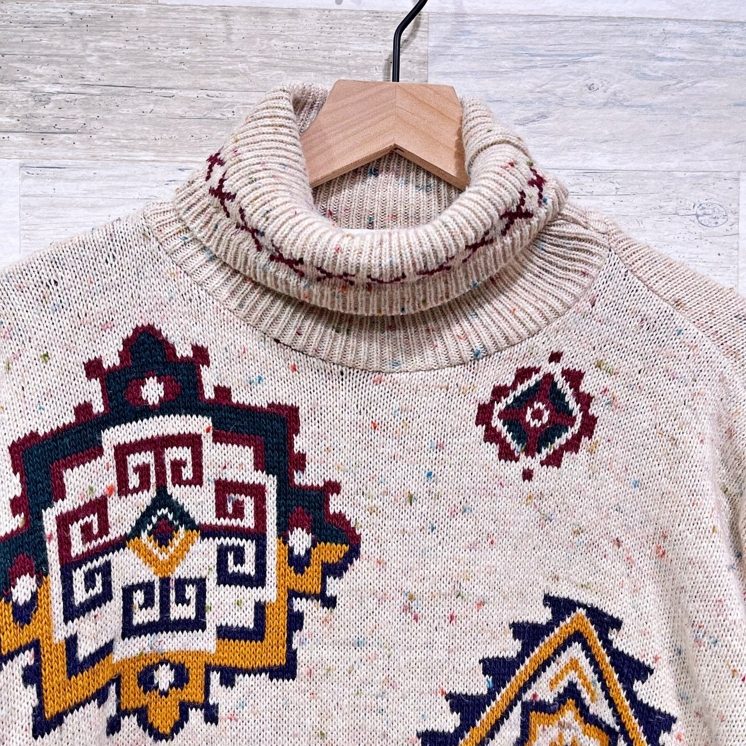 Other Carolina Colours Vintage Aztec Confetti Sweater Plus 2X Size XXL / US 16-18 / IT 52-54 - 2 Thumbnail