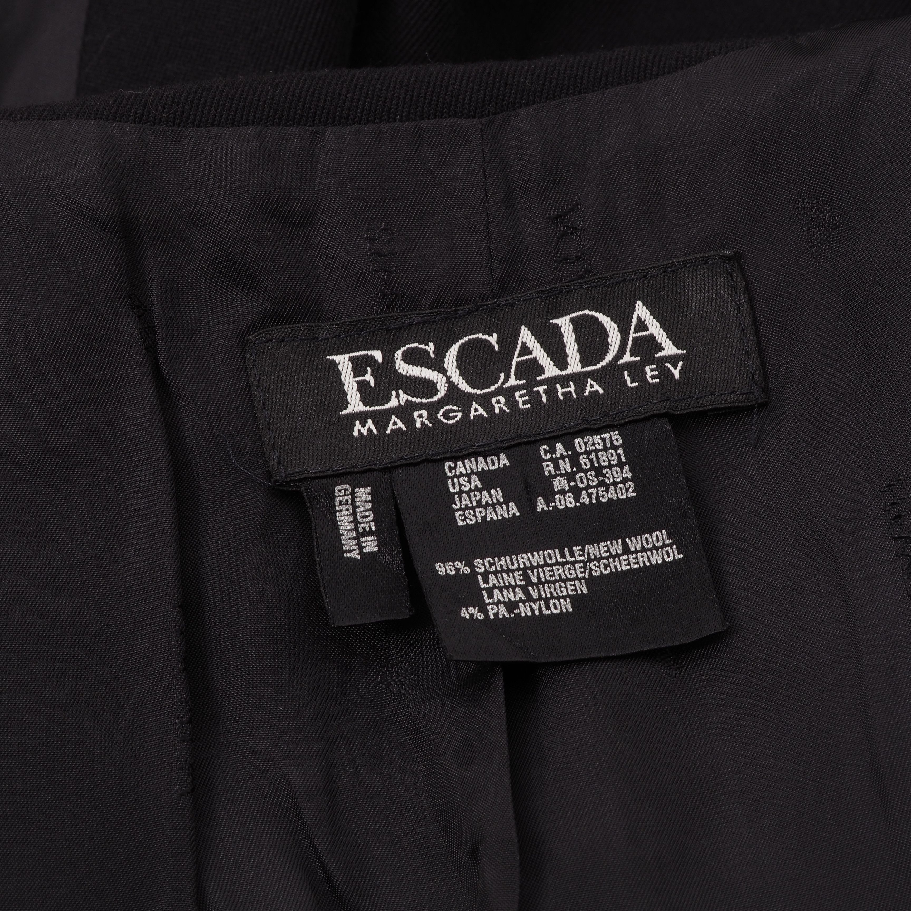 Escada × Vintage Escada by Margaretha Ley Vintage Black Belted Vest Jacket Size ONE SIZE - 6 Thumbnail