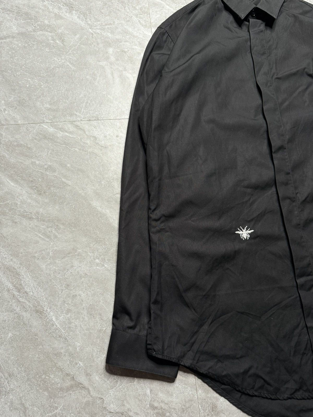 Dior Dior x Hedi Slimane F/W 06 These Gray Days Bee Embroid Shirt Size US M / EU 48-50 / 2 - 4 Thumbnail