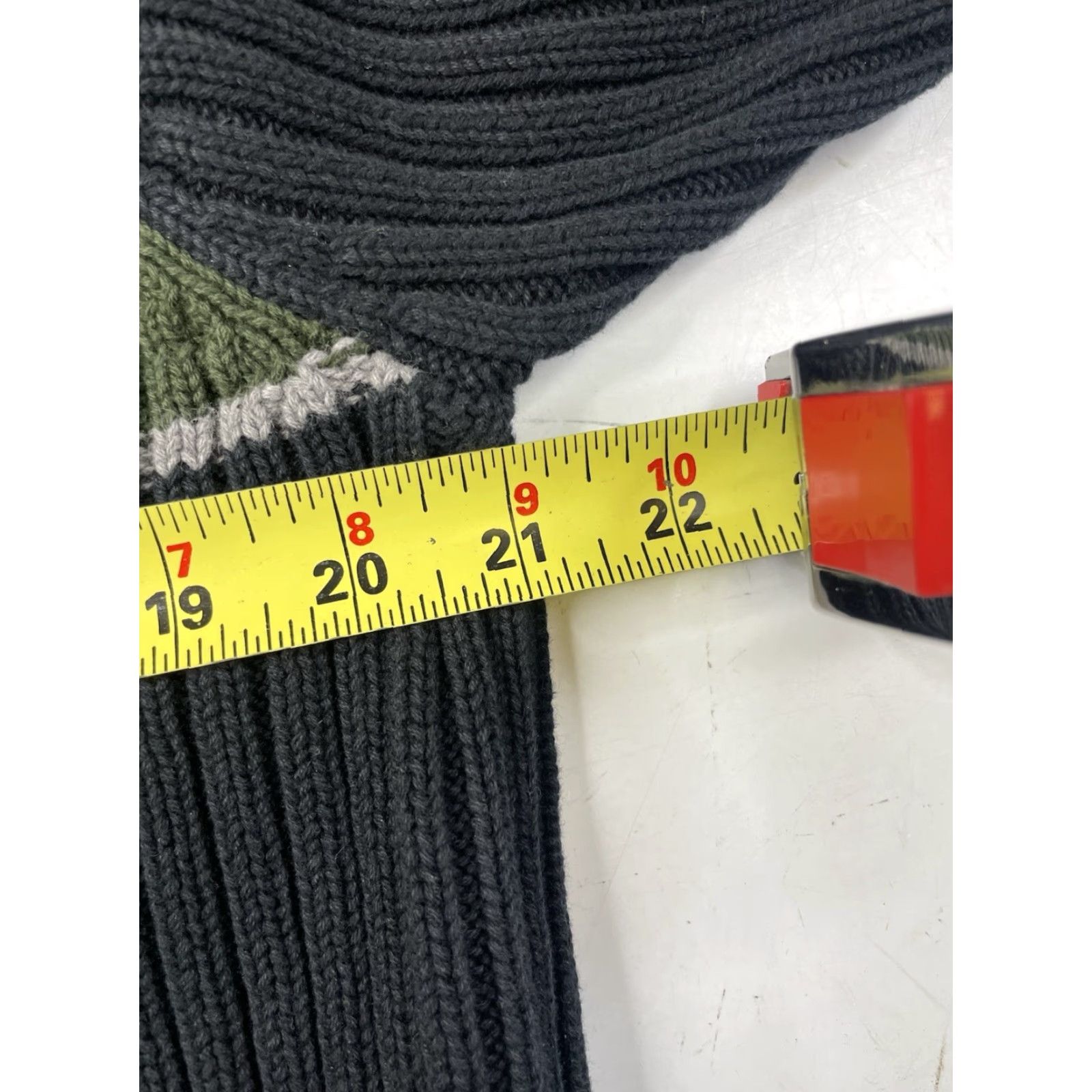 J.Crew J. Crew Mens Ribbed Sweater Black Green Stripe Large Cotton Knit Crew Neck Pullover Vintage No Size US L / EU 52-54 / 3 - 6 Thumbnail