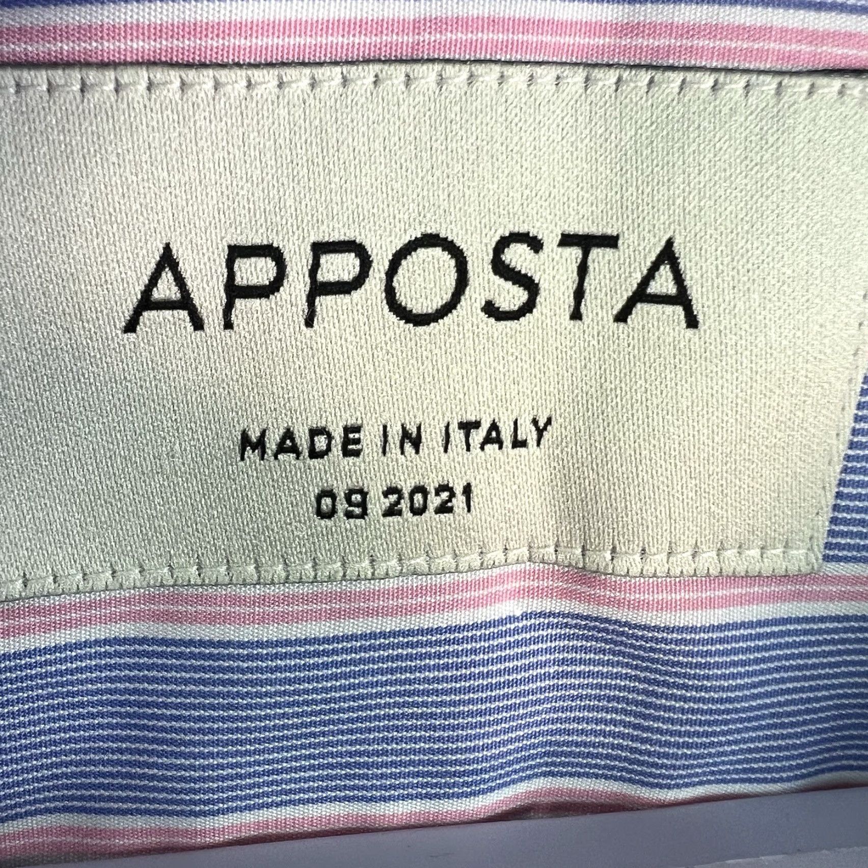 Vintage VINTAGE Apposta Men's Button-Up Shirt Casual Long Sleeve Cotton 4XL Blue Pink Striped Made in Italy Size US XXL / EU 58 / 5 - 5 Thumbnail