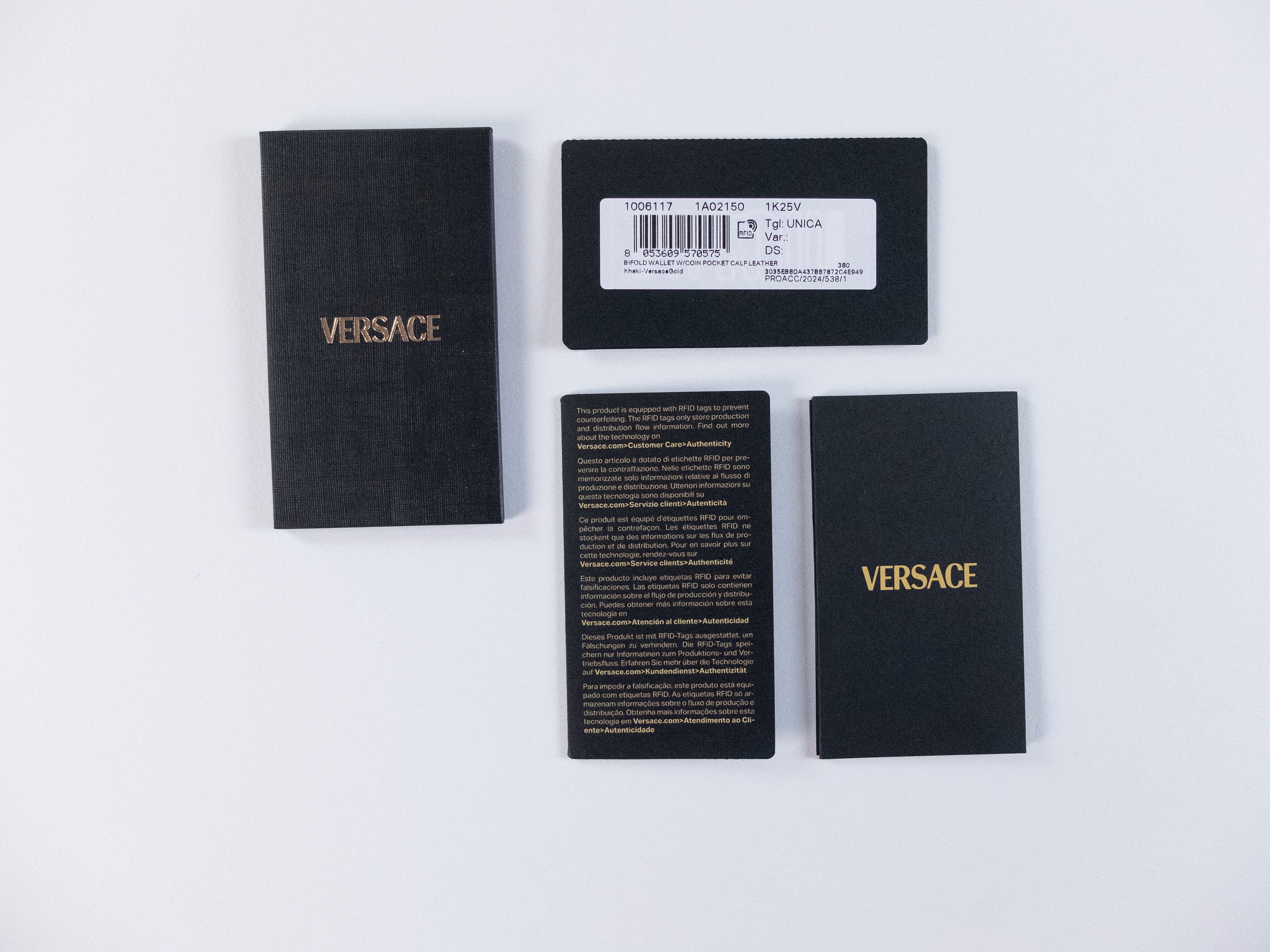 Versace VERSACE green leather bifold wallet with gold medusa pin Size ONE SIZE - 10 Thumbnail