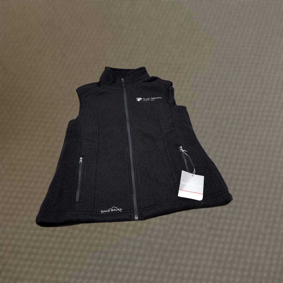 Eddie Bauer Eddie Bauer Vest Women Medium Black Full Zip Fleece Mock Neck Lightweight NEW Size M / US 6-8 / IT 42-44 - 1 Thumbnail
