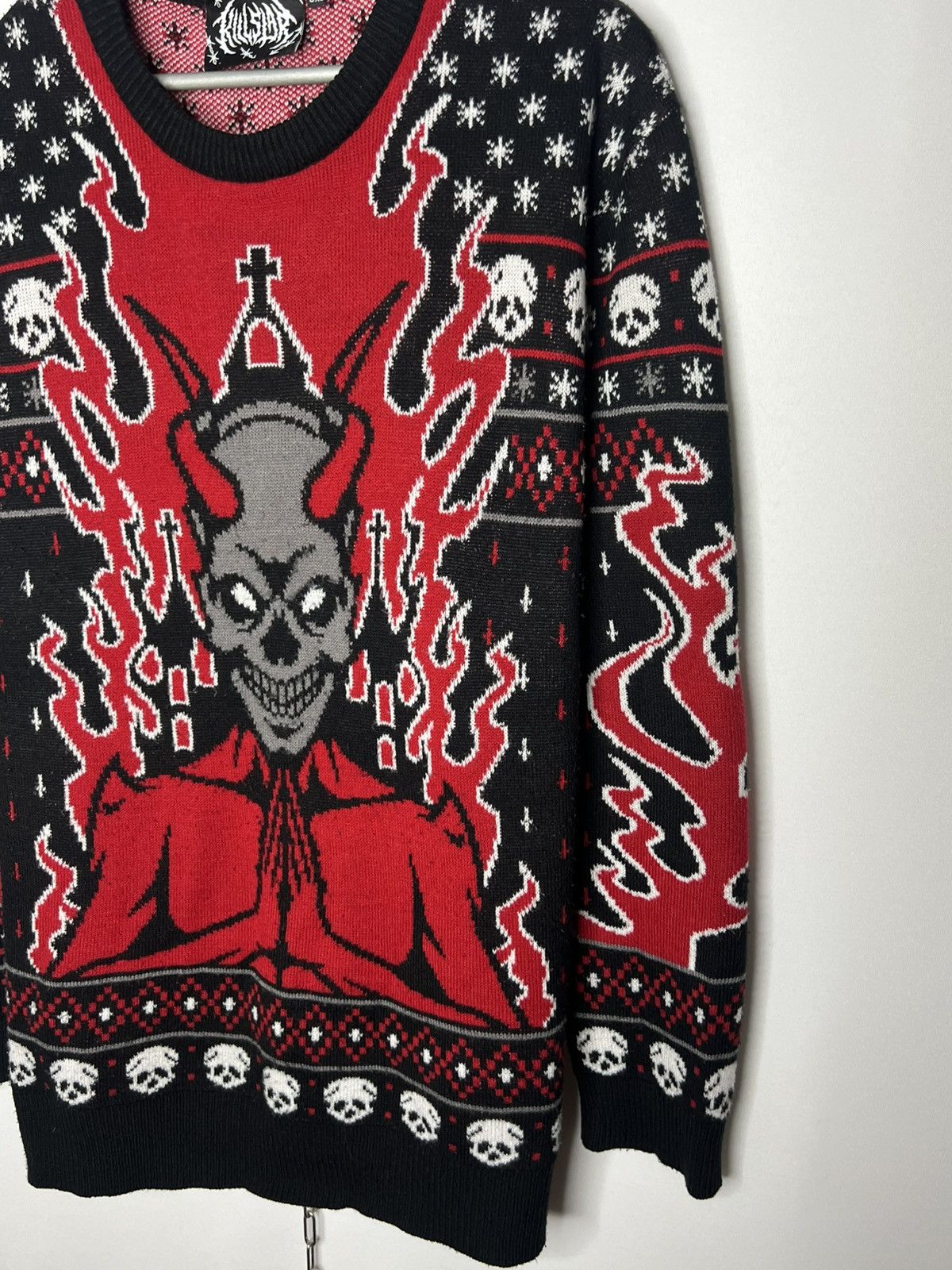 Killstar Killstar Satan Sculls Art Sweater Goth Style Streetwear Size US XXL / EU 58 / 5 - 6 Thumbnail