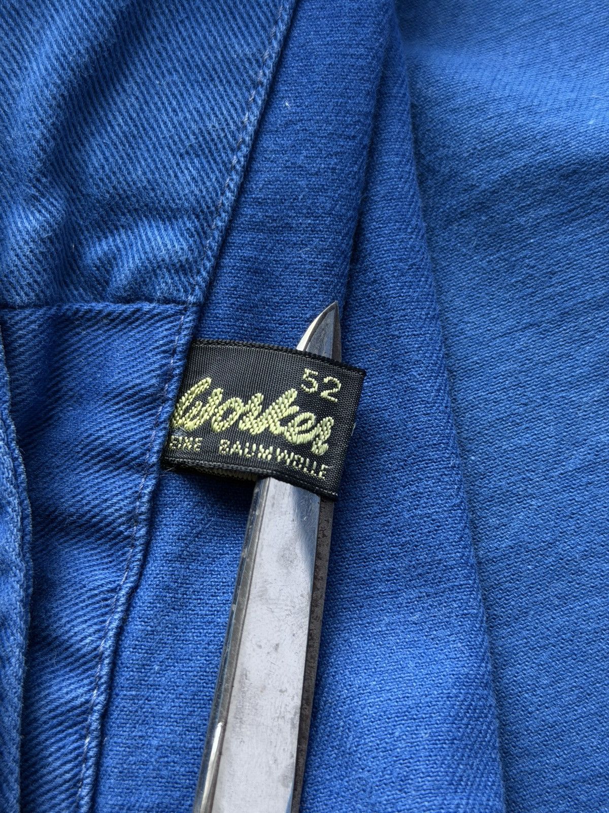Vetra Vintage 80s French Work Distressed Faded Chore Jacket Size US L / EU 52-54 / 3 - 8 Thumbnail