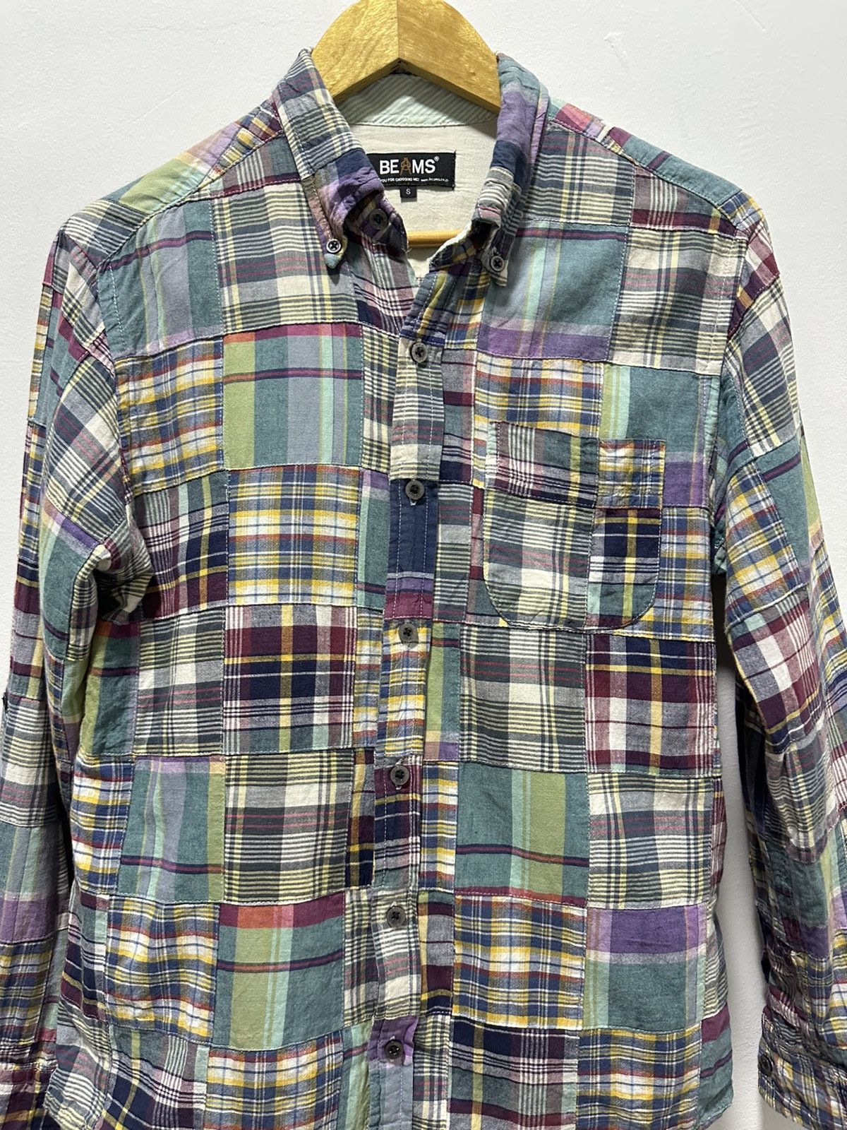 Beams Plus Vintage Beam Patch Work Button Up Shirt Kapital Inspired Size US S / EU 44-46 / 1 - 4 Thumbnail