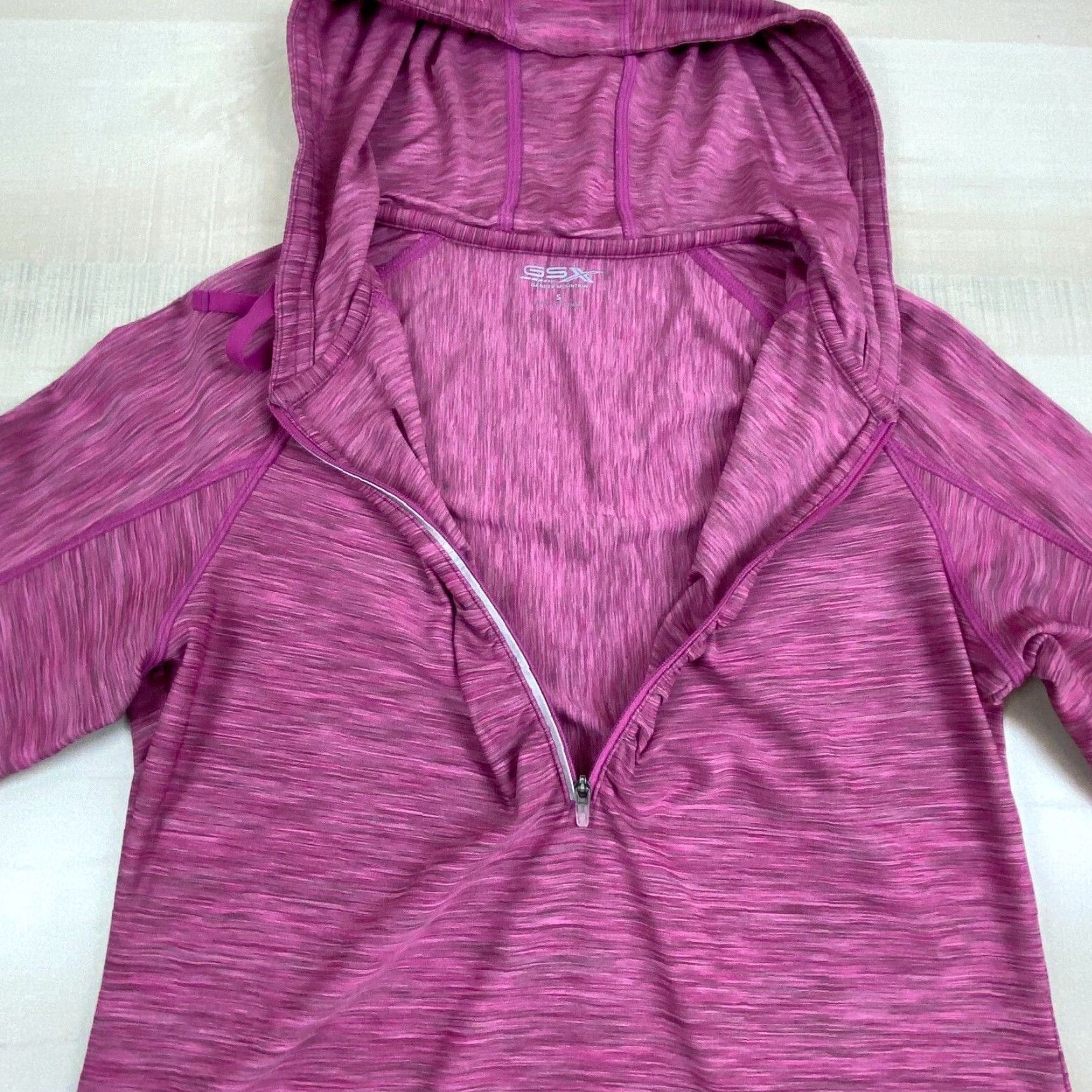 Vintage Gander Mountain GSX Women's Pink Hooded 1/4 Zip Athletic Top Small Size S / US 4 / IT 40 - 3 Thumbnail