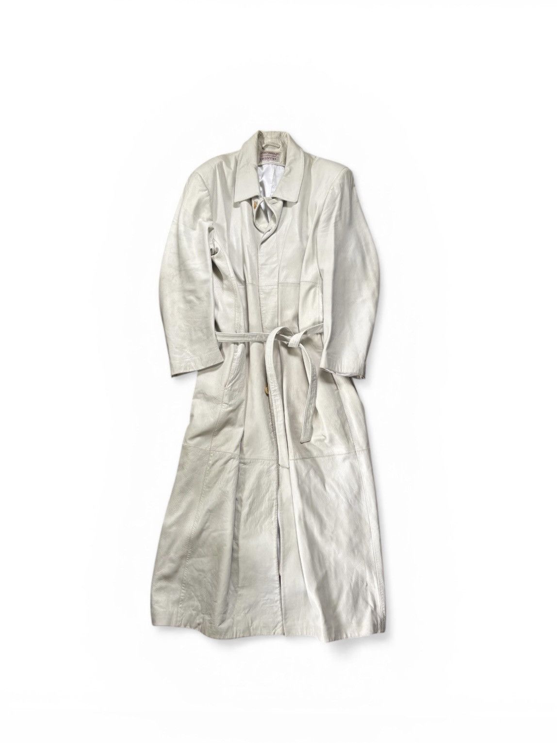 Vintage Vintage Leather Trench Coat Size US XXL / EU 58 / 5 - 1 Thumbnail