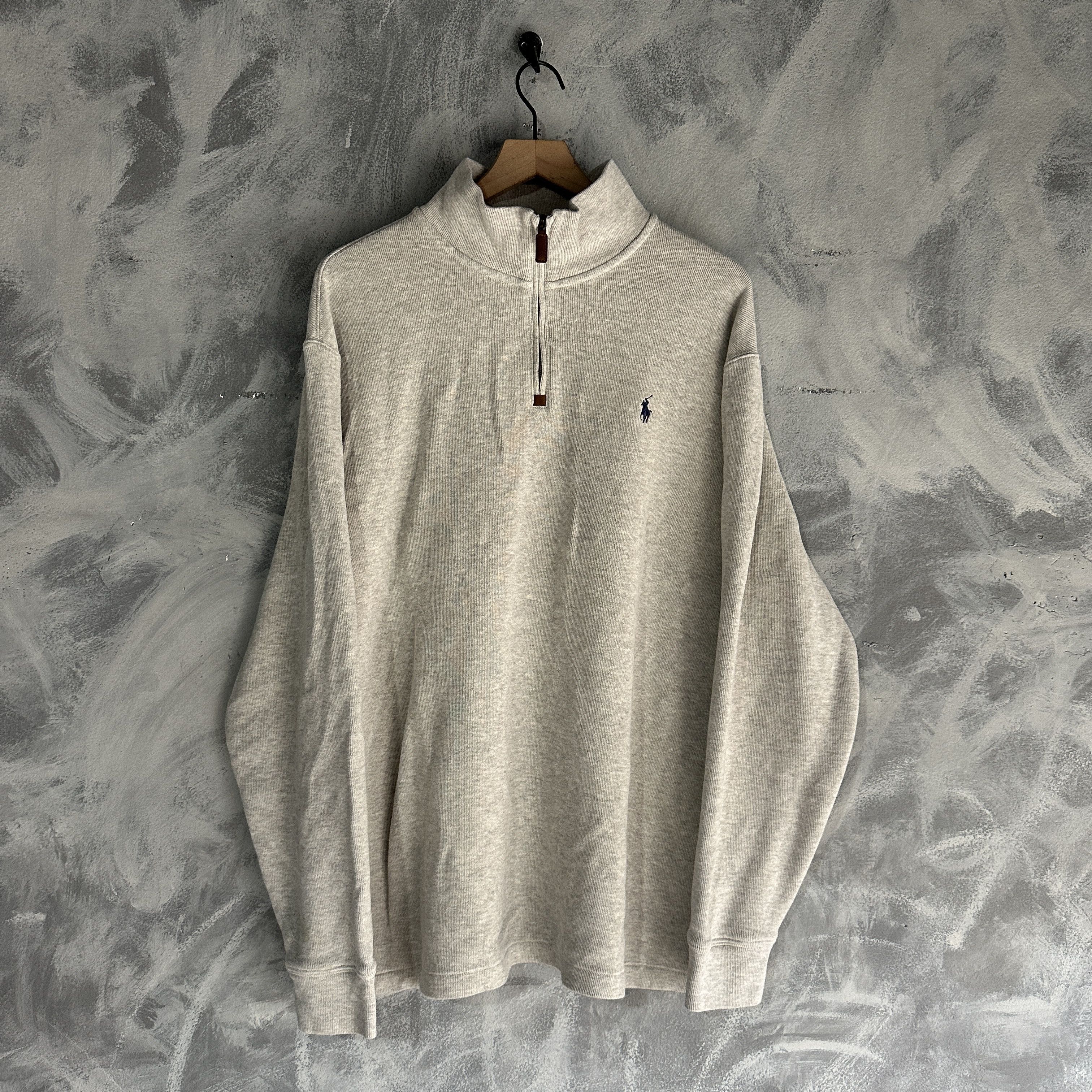 Polo Ralph Lauren Polo Ralph Lauren Quarter Zip Sweatshirt Mens 2XL Grey Size US XXL / EU 58 / 5 - 2 Thumbnail