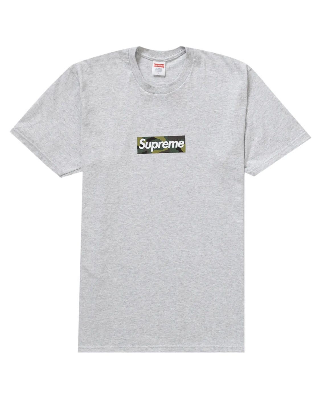 image of Supreme Small Camo Box Logo Tee Fw23 Bogo T Shirts in Grey, Men's