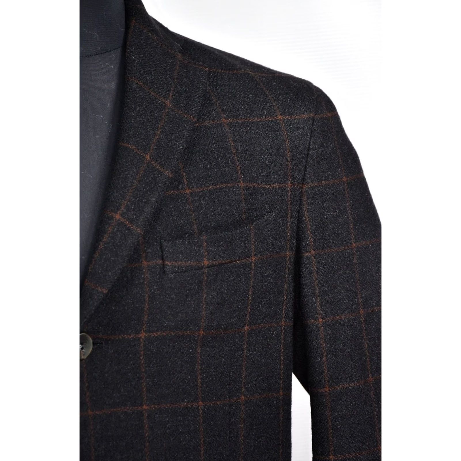 Boglioli Boglioli Blazer Shirt Men Brown Wool Plaid Dover 50 Vintage Not Applicable Size 50R - 4 Thumbnail