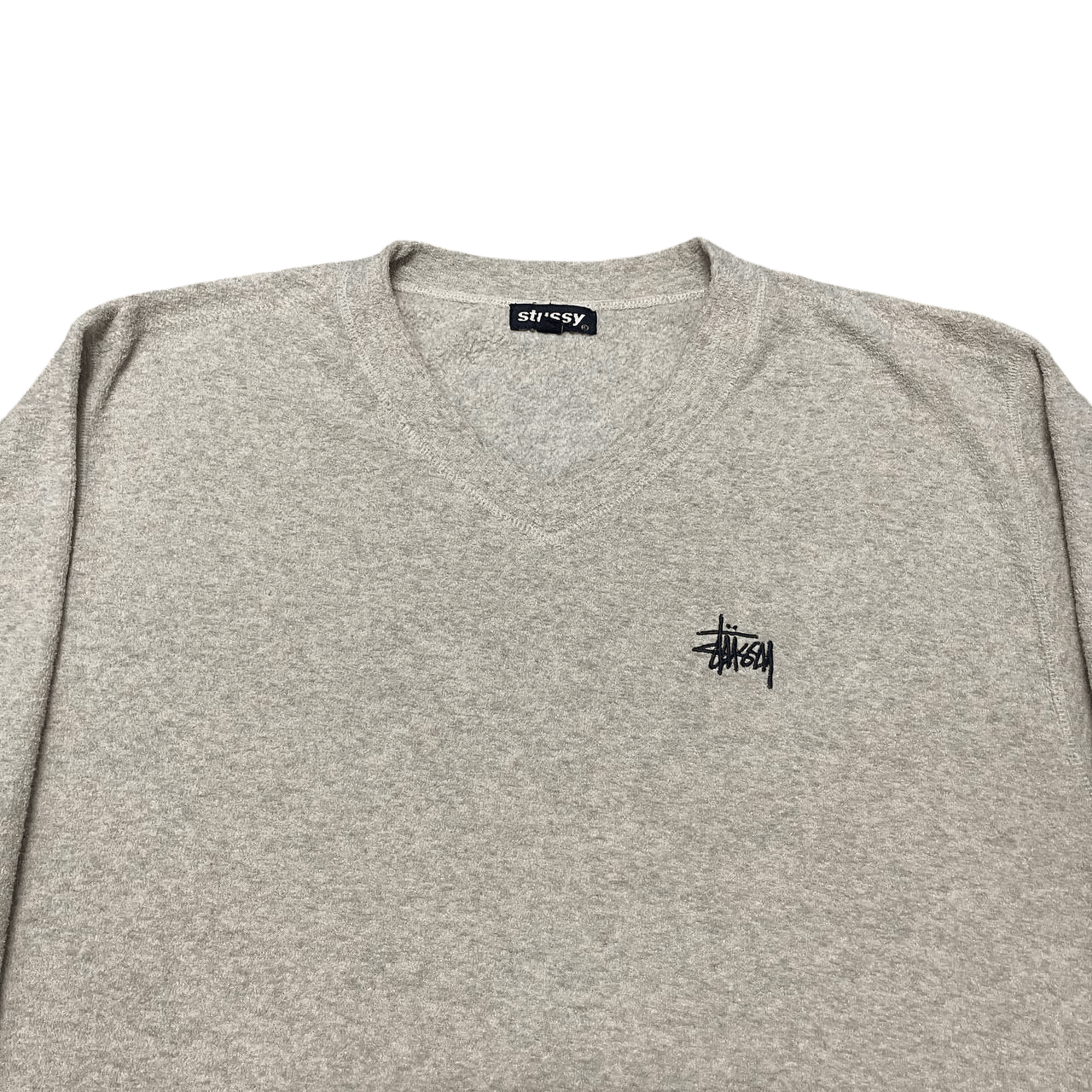 Stussy Vintage Stussy V-Neck Sweatshirt Long Sleeve Size US M / EU 48-50 / 2 - 2 Thumbnail