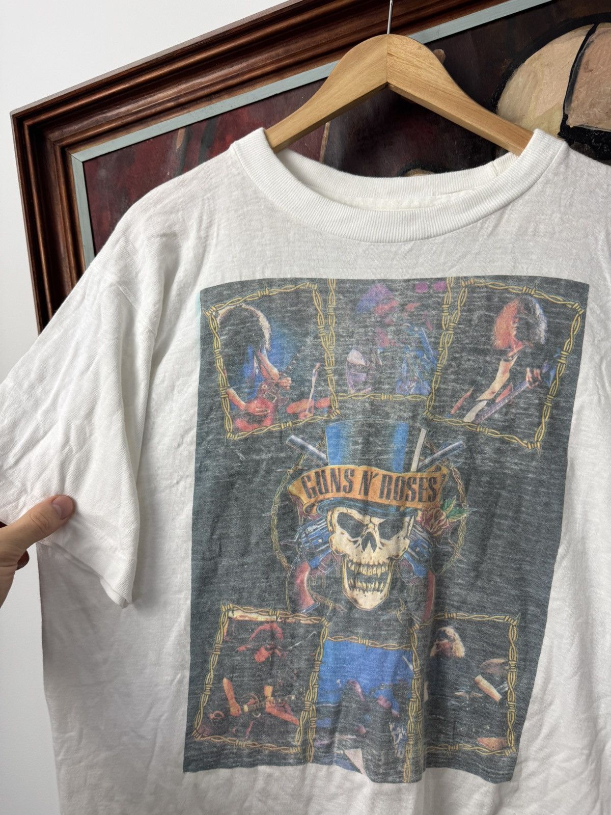 Band Tees Vintage 90s Guns N Roses Rock Band Tee Rare Print Axl Rose Size US L / EU 52-54 / 3 - 2 Thumbnail