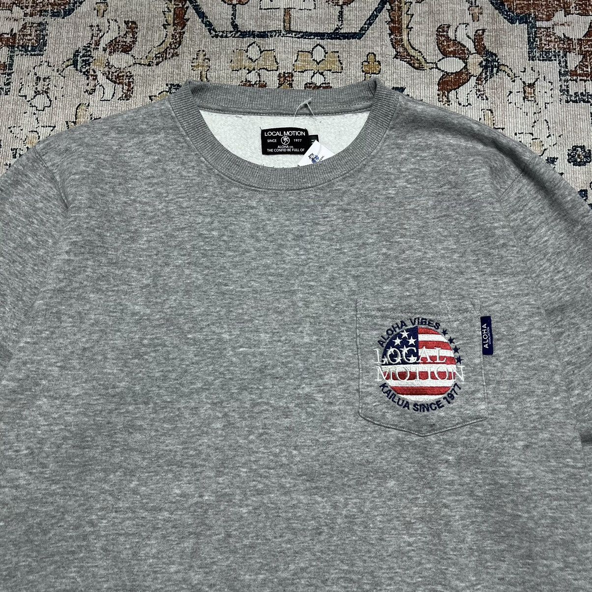 Vintage Local Motion Flag USA Aloha Vibes Sweatshirts Size US M / EU 48-50 / 2 - 2 Thumbnail