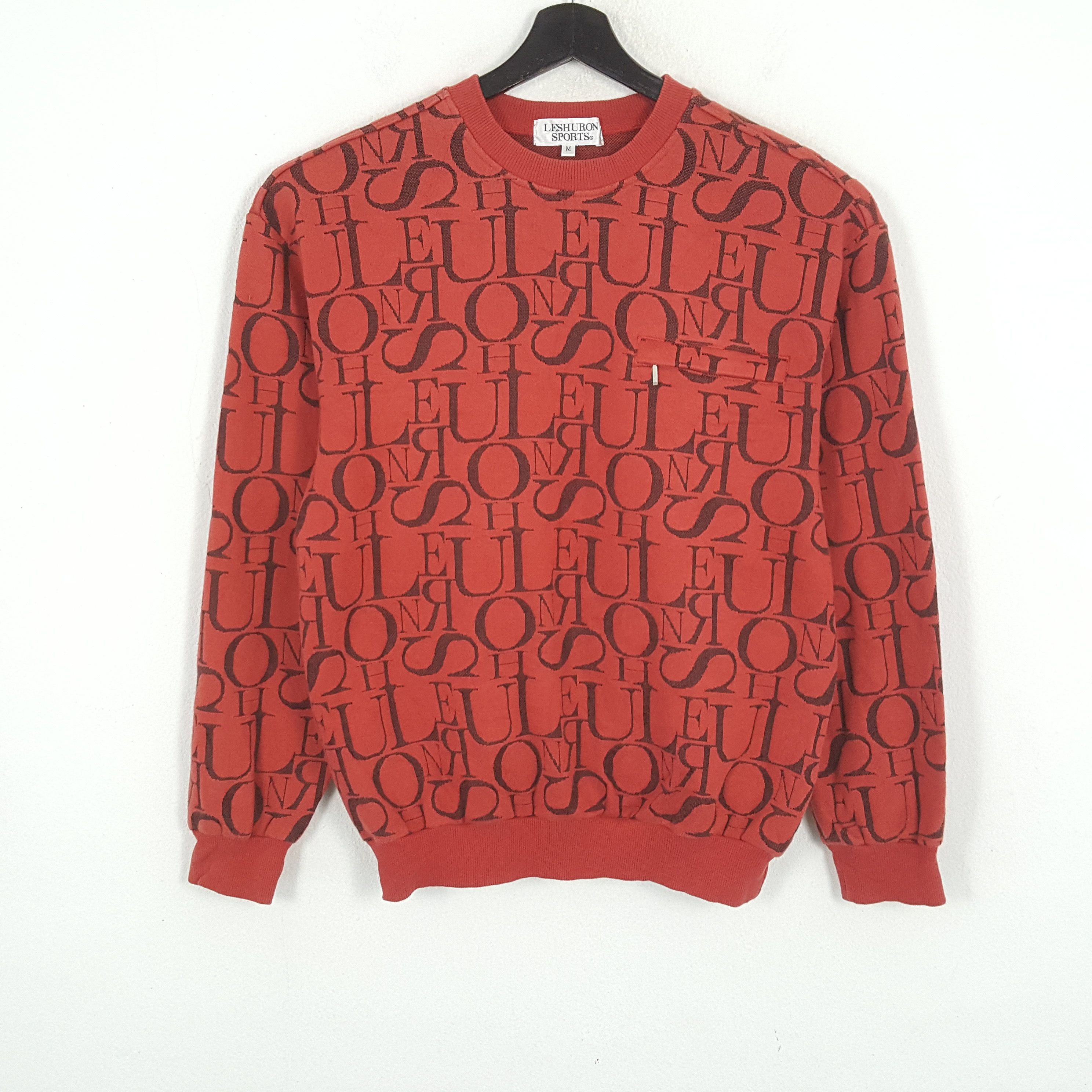 Vintage LESHURON SPORTS Fullprint Design Fashion Style Sweatshirt Size US M / EU 48-50 / 2 - 1 Thumbnail