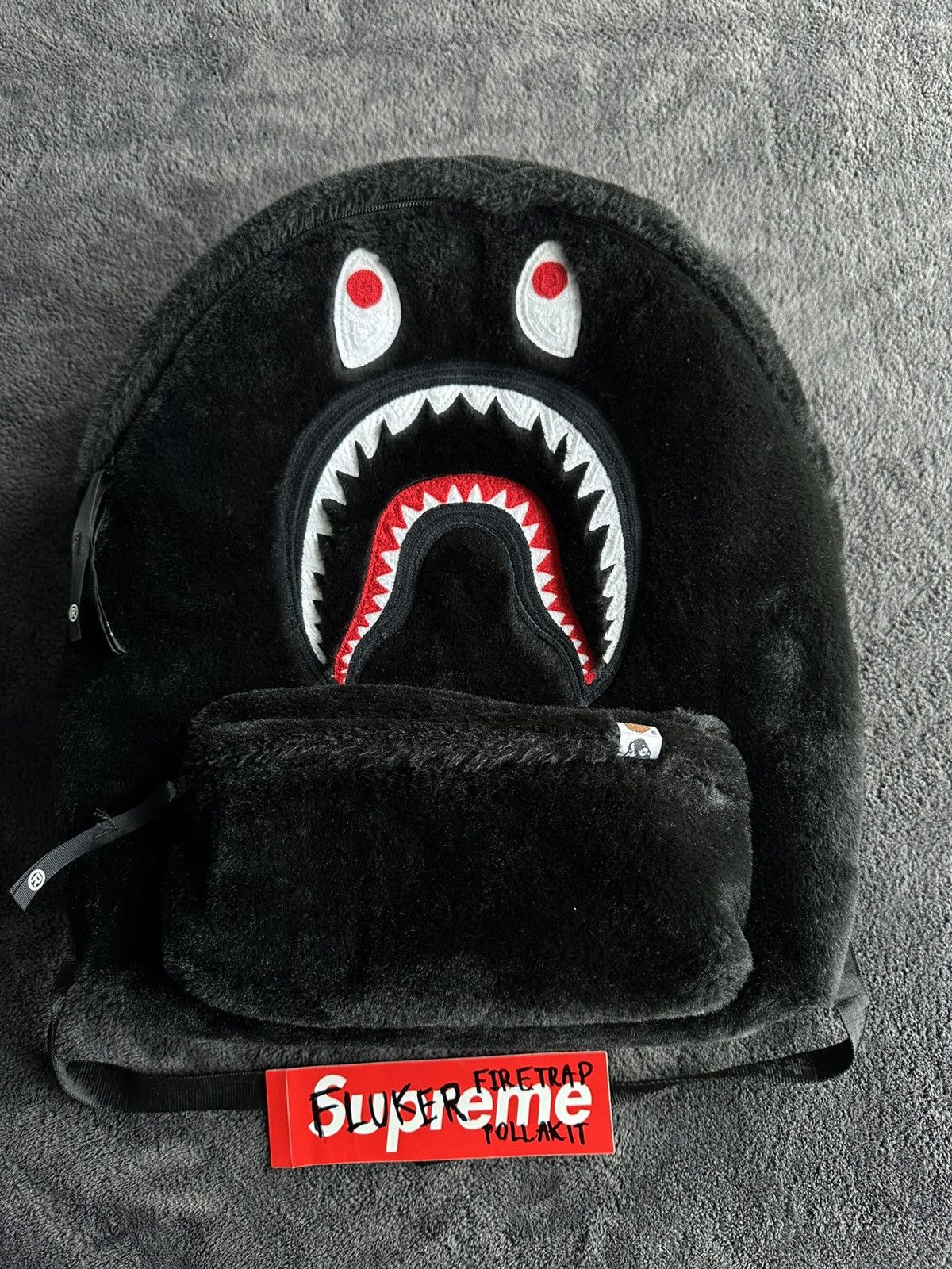 Bape BAPE Faux-Fur Daypack Backpack Size ONE SIZE - 1 Thumbnail